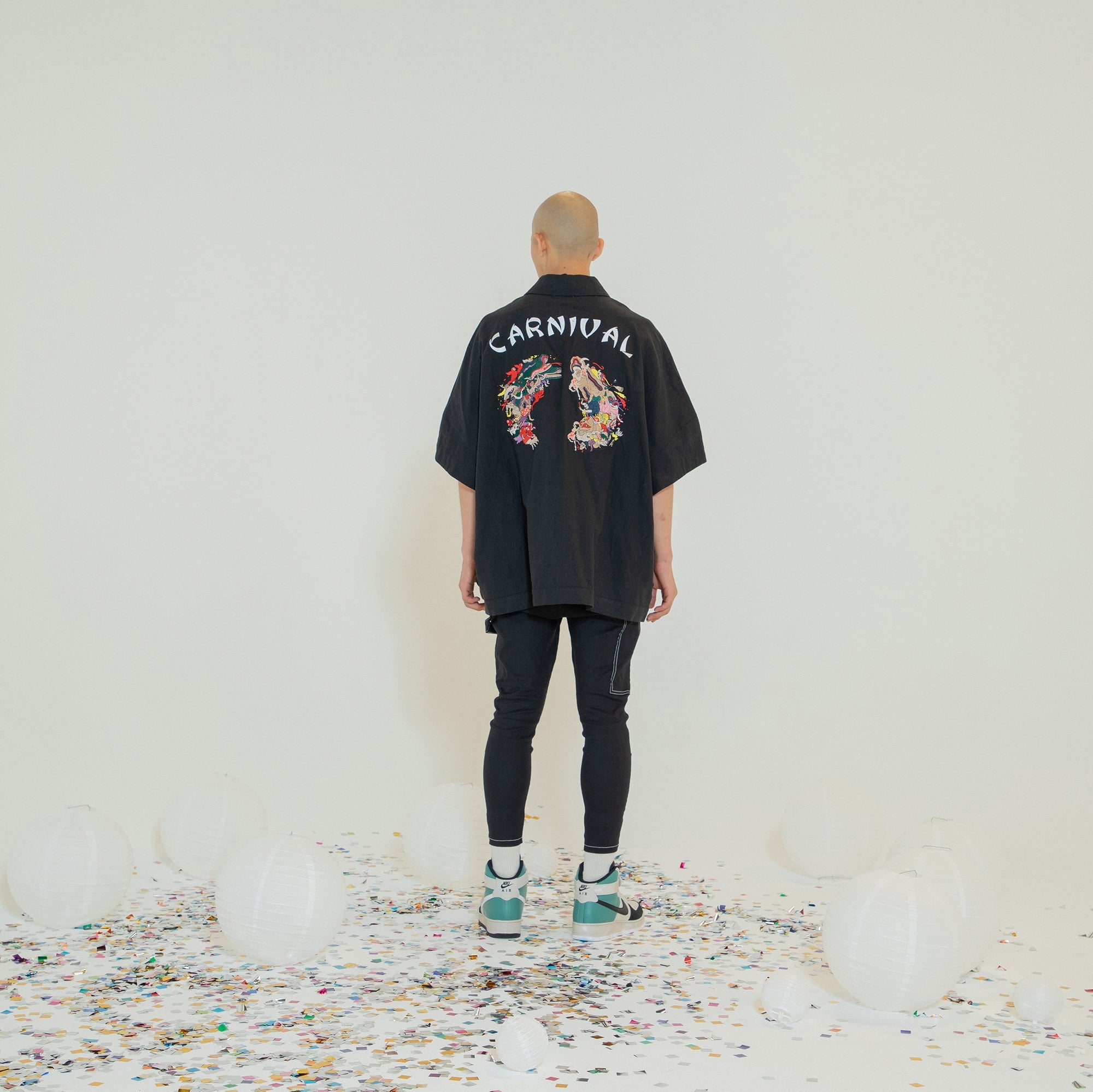 SF24SS-10B | Linen UTAGE Embroi Blouson | Color:Black【STOF_ストフ】【archive】
