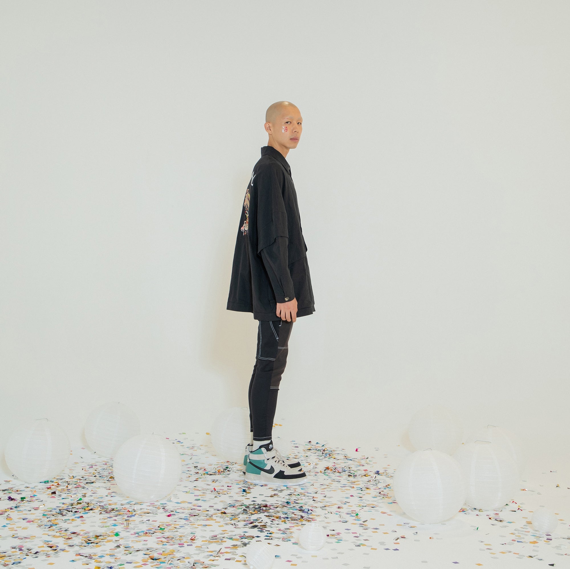SF24SS-10B | Linen UTAGE Embroi Blouson | Color:Black【STOF_ストフ】【archive】