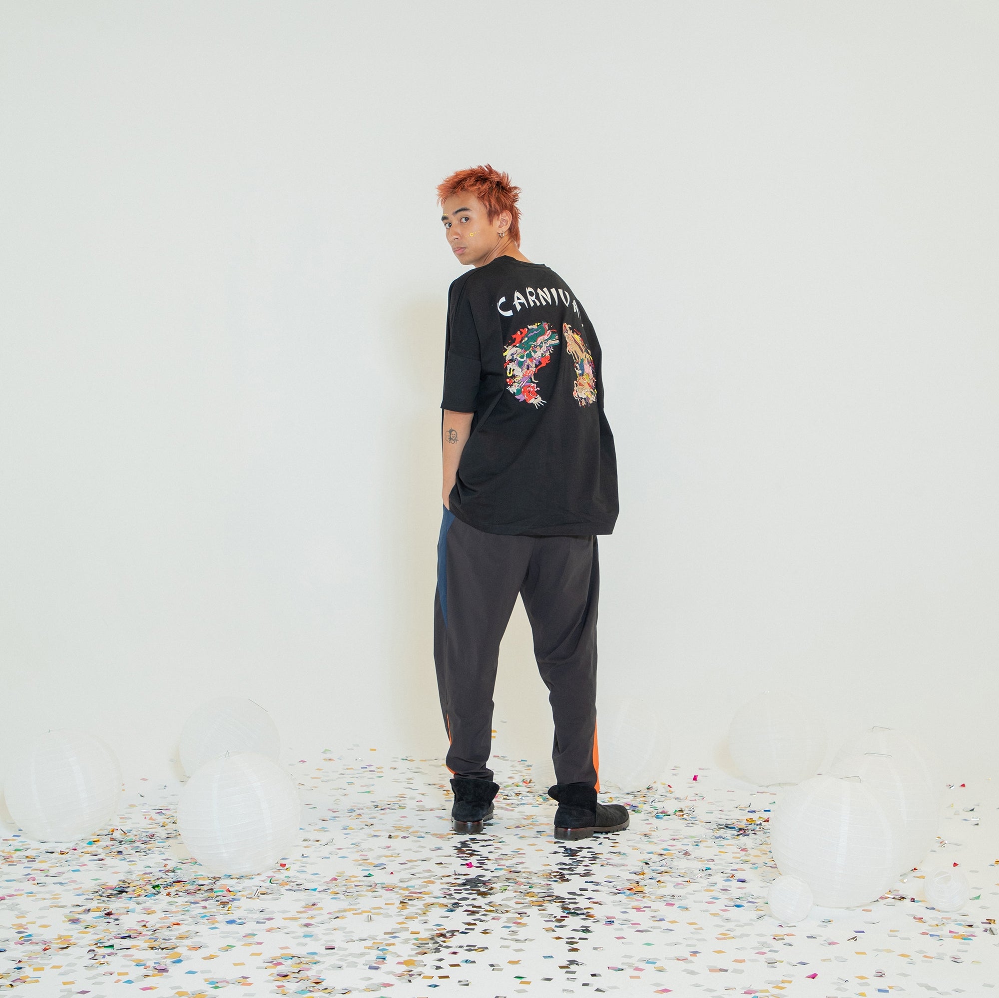 SF24SS-11B | UTAGE Embroi Big Tee | Color:Black【STOF_ストフ】【archive】
