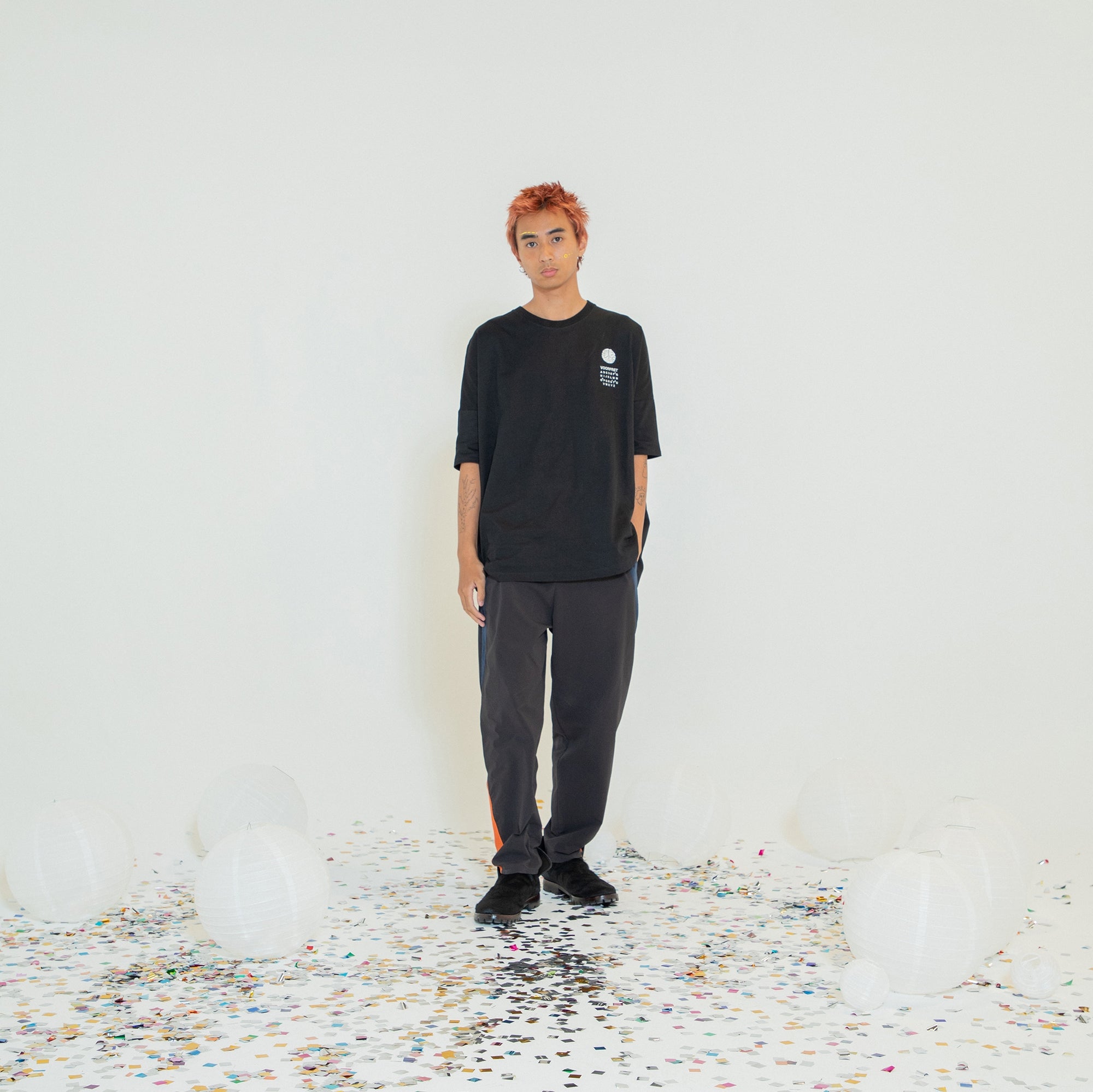 SF24SS-11B | UTAGE Embroi Big Tee | Color:Black【STOF_ストフ】【archive】
