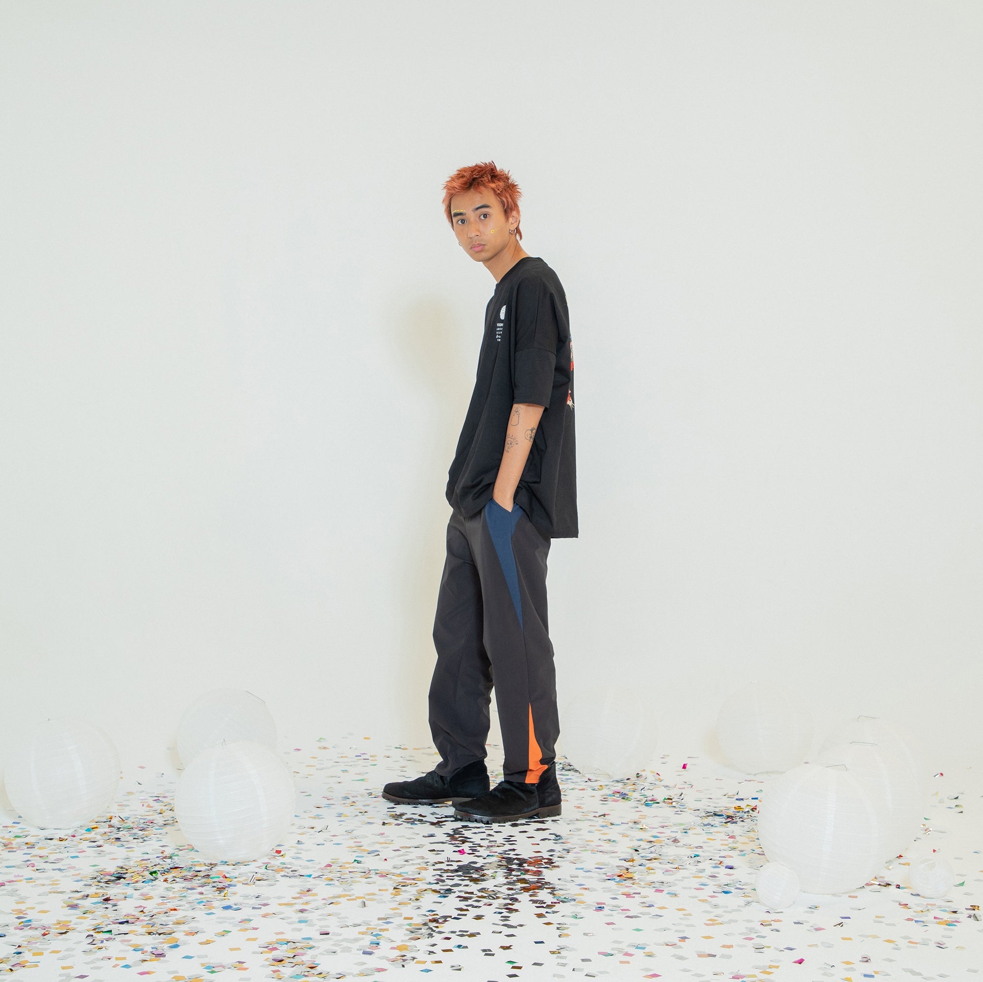 SF24SS-11B | UTAGE Embroi Big Tee | Color:Black【STOF_ストフ】【archive】