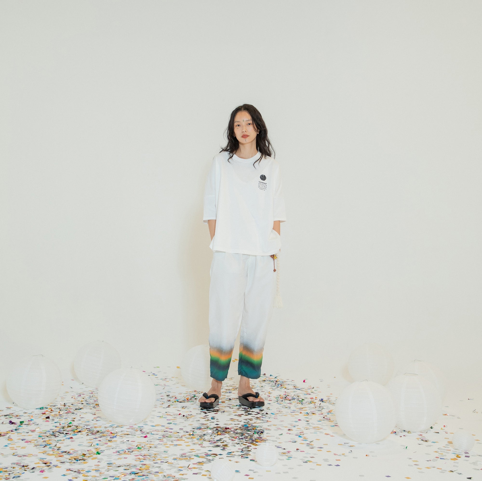 SF24SS-11A | UTAGE Embroi Big Tee | Color:White【STOF_ストフ】【archive】
