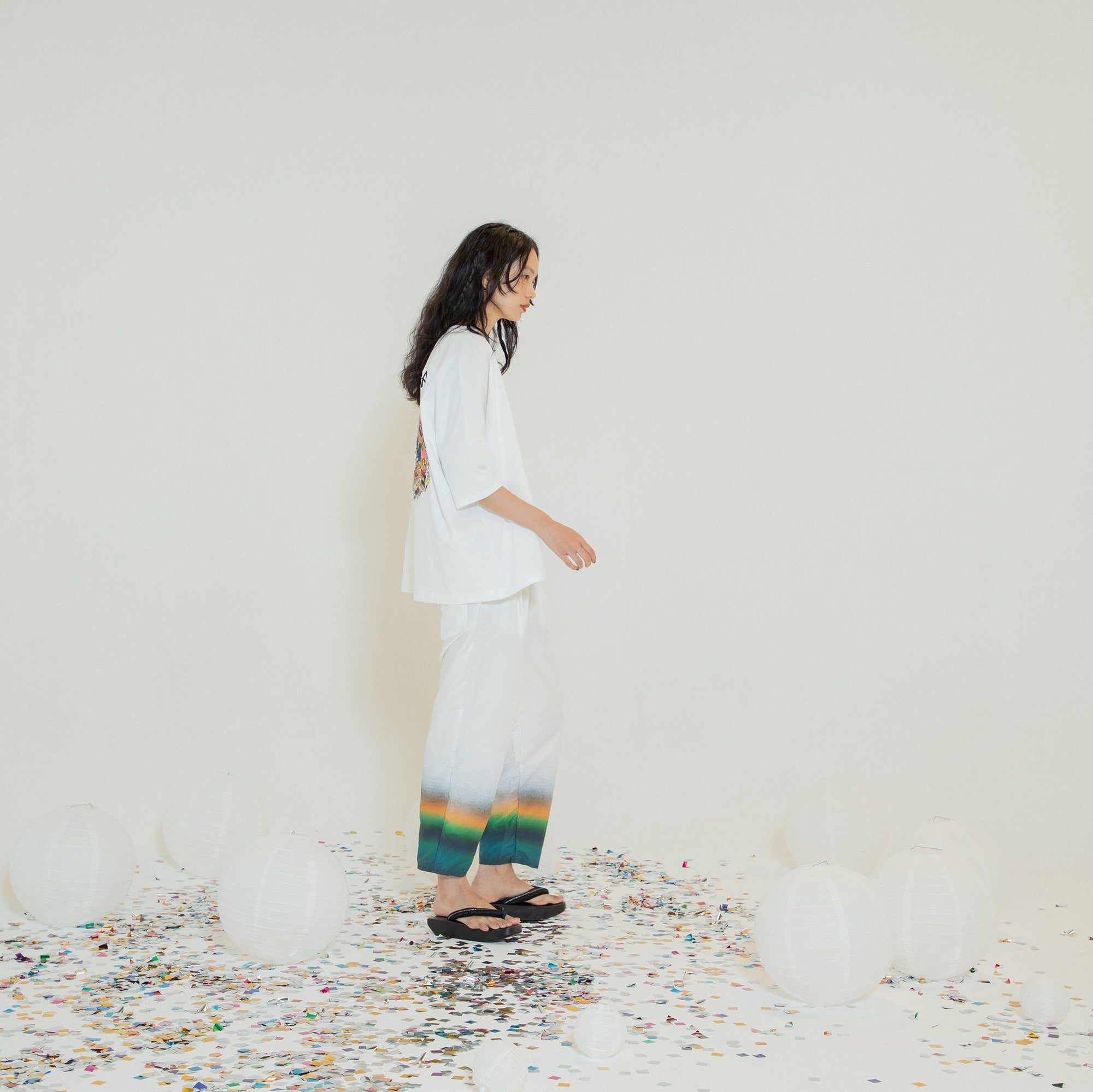 SF24SS-11A | UTAGE Embroi Big Tee | Color:White【STOF_ストフ】【archive】