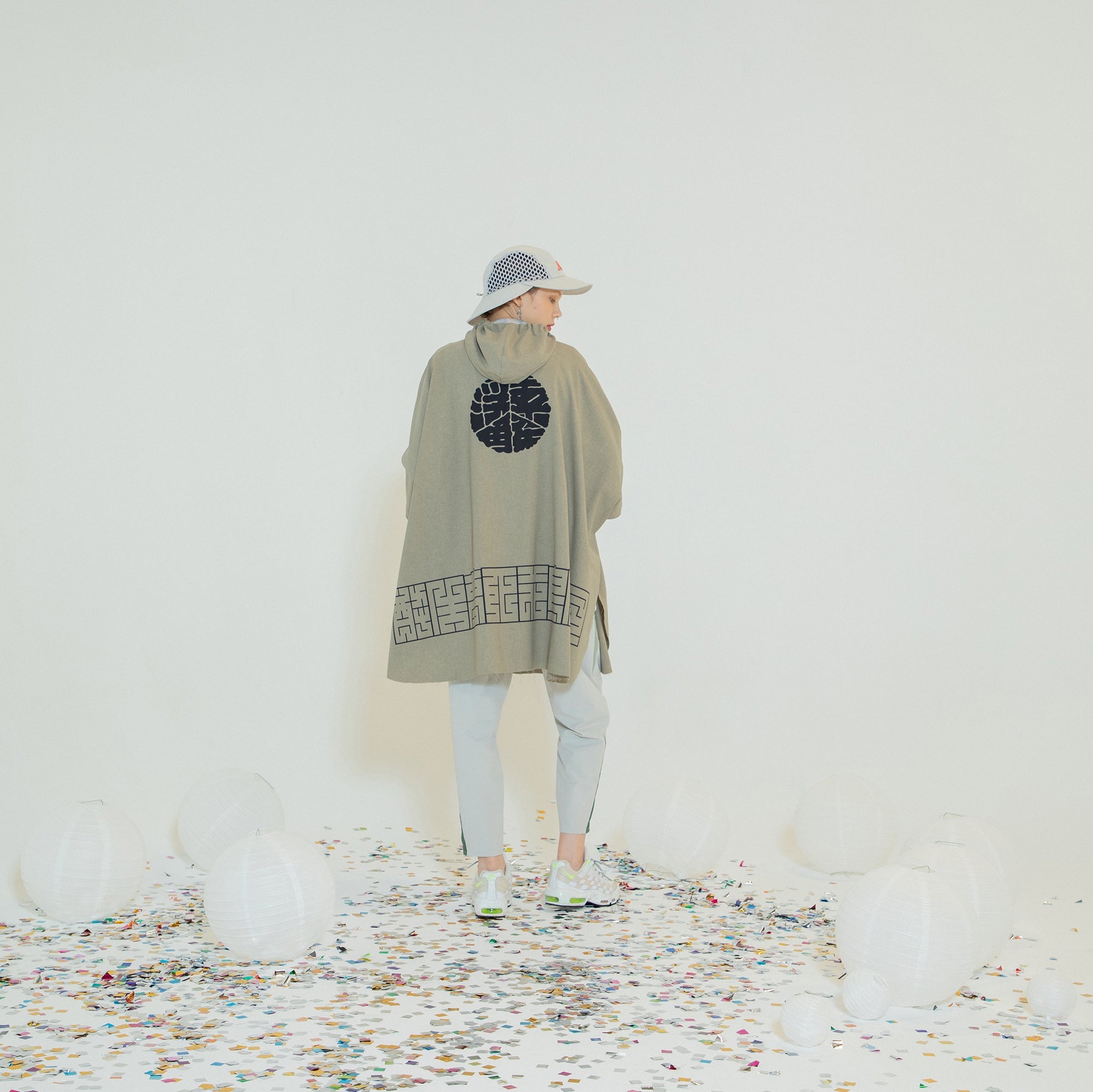 SF24SS-14A | Reflax(R) Happi Poncho Hoodie | Color:Beige【STOF_ストフ】【archive】