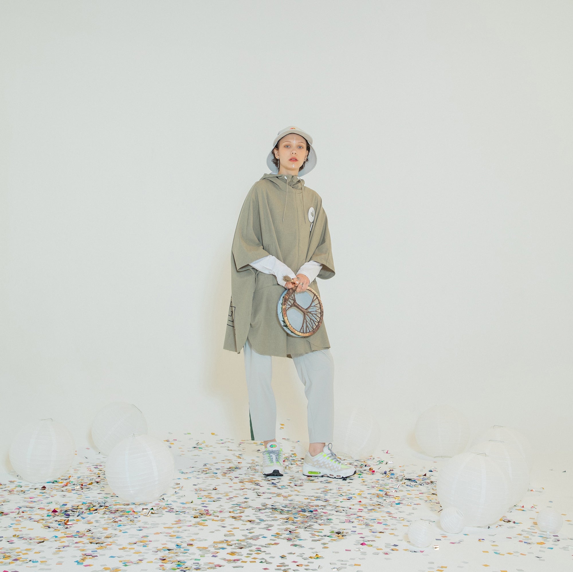 SF24SS-14A | Reflax(R) Happi Poncho Hoodie | Color:Beige【STOF_ストフ】【archive】