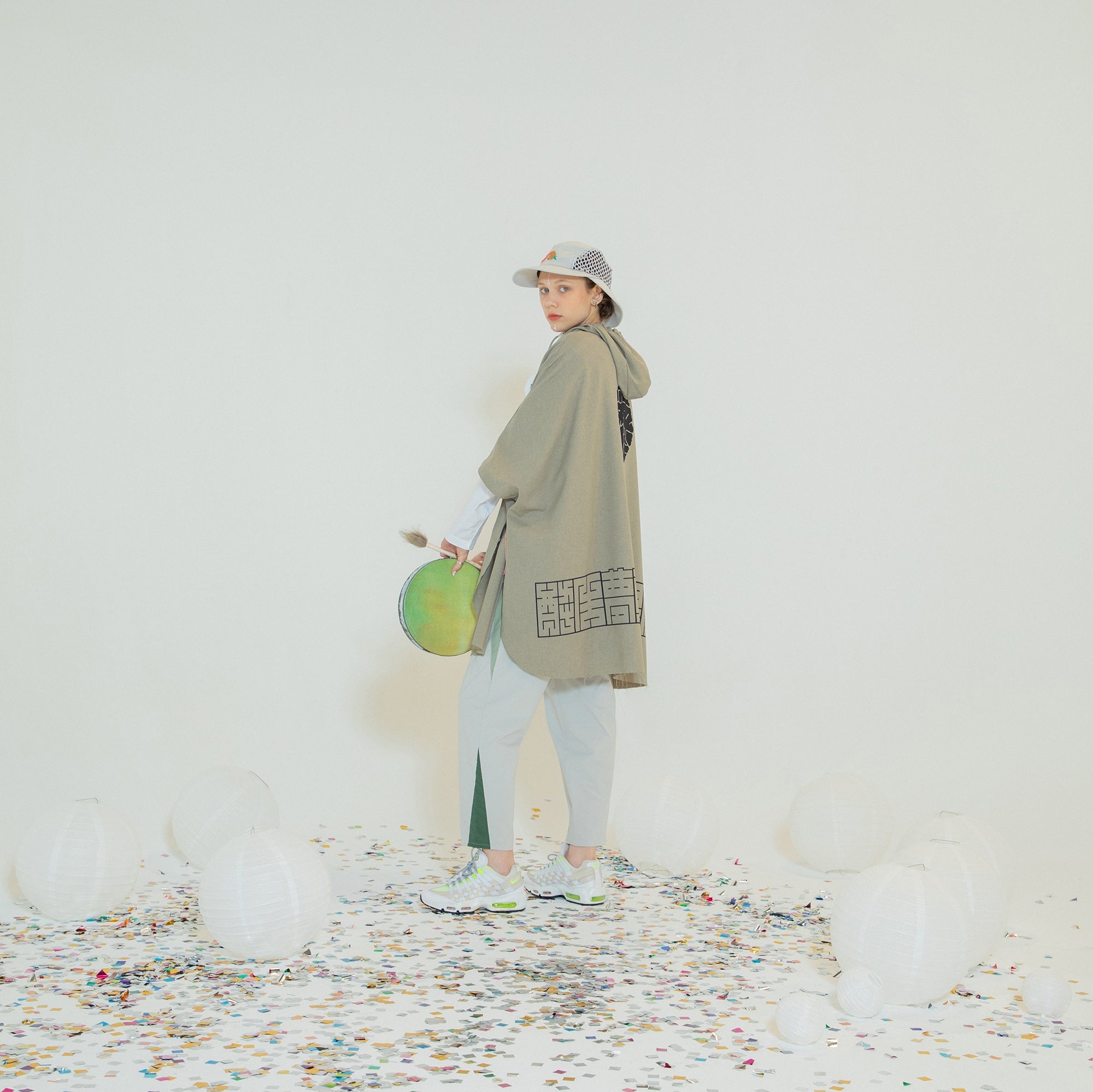 SF24SS-14A | Reflax(R) Happi Poncho Hoodie | Color:Beige【STOF_ストフ】【archive】