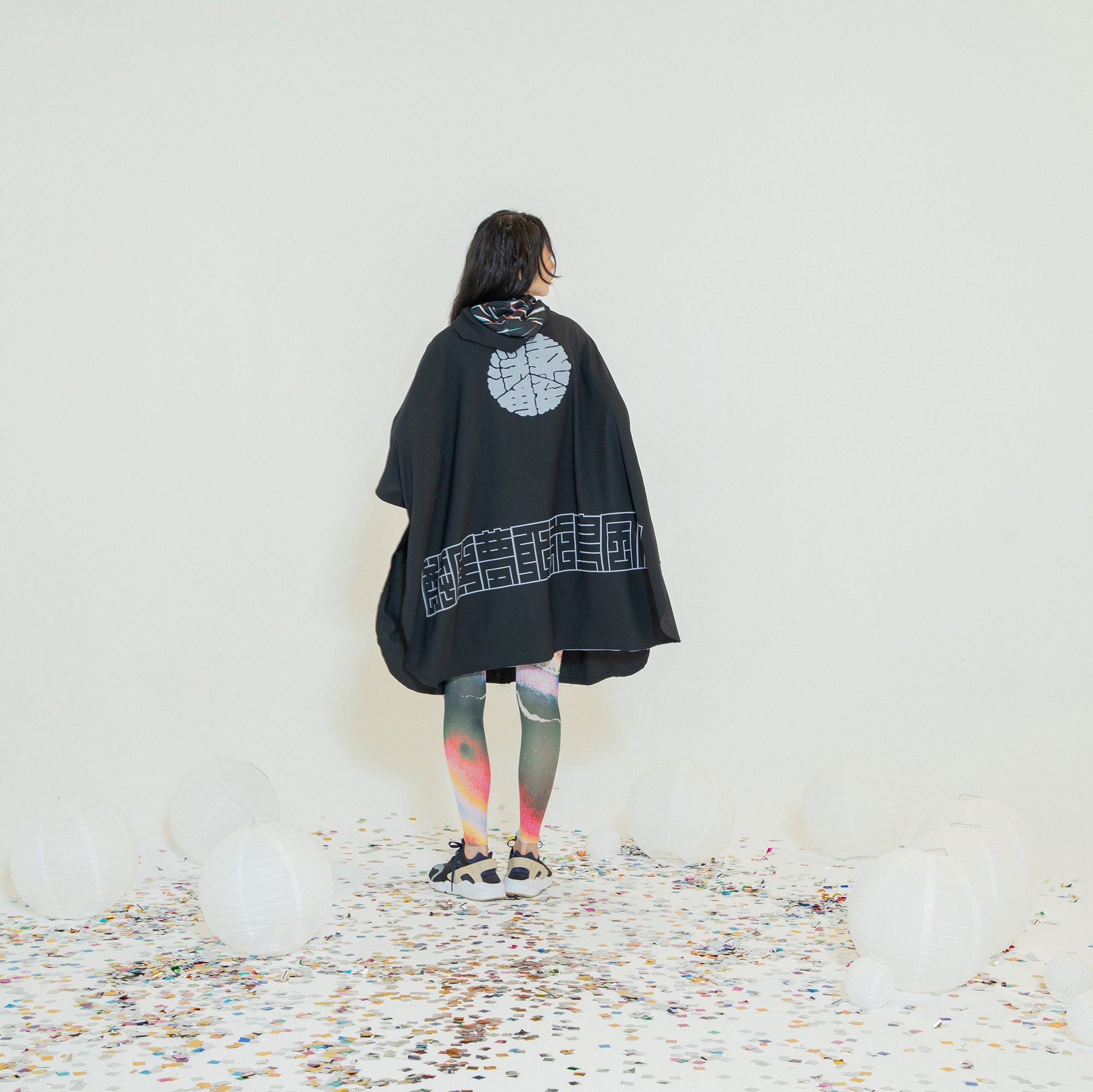 SF24SS-14B | Reflax(R) Happi Poncho Hoodie | Color:Black【STOF_ストフ】【archive】