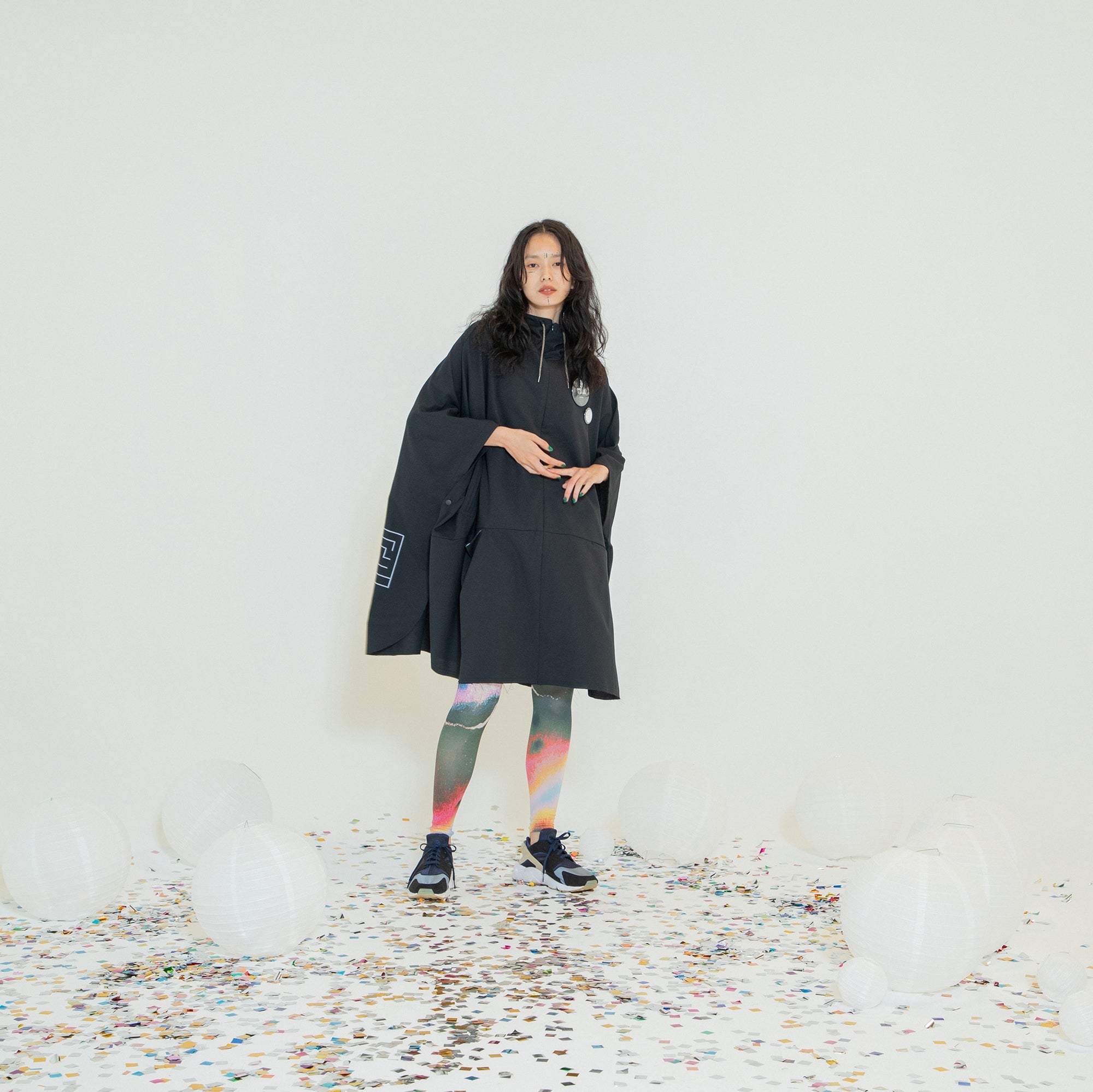 SF24SS-14B | Reflax(R) Happi Poncho Hoodie | Color:Black【STOF_ストフ】【archive】