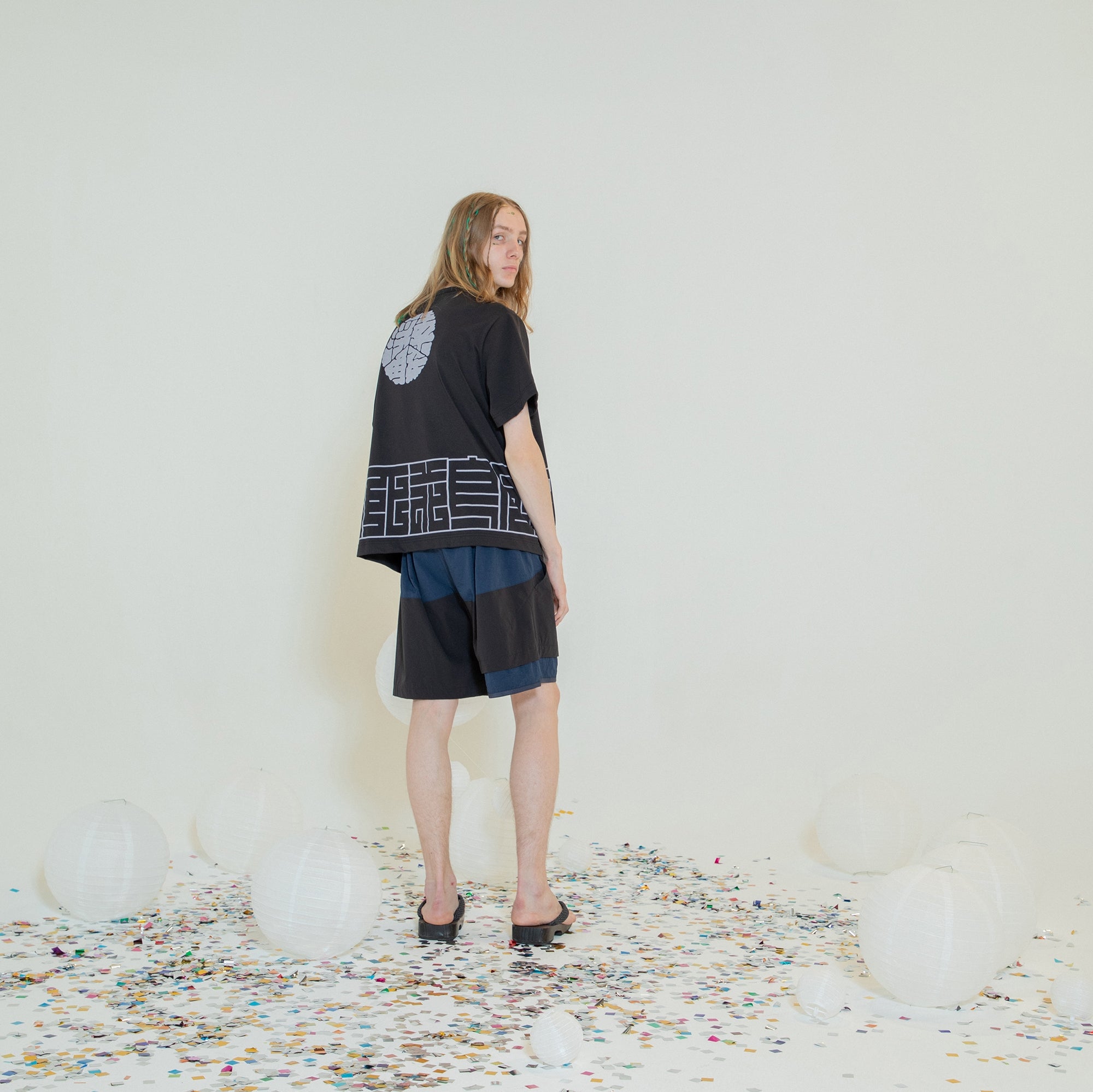 SF24SS-15B | Happi Tee | Color:Black【STOF_ストフ】【archive】