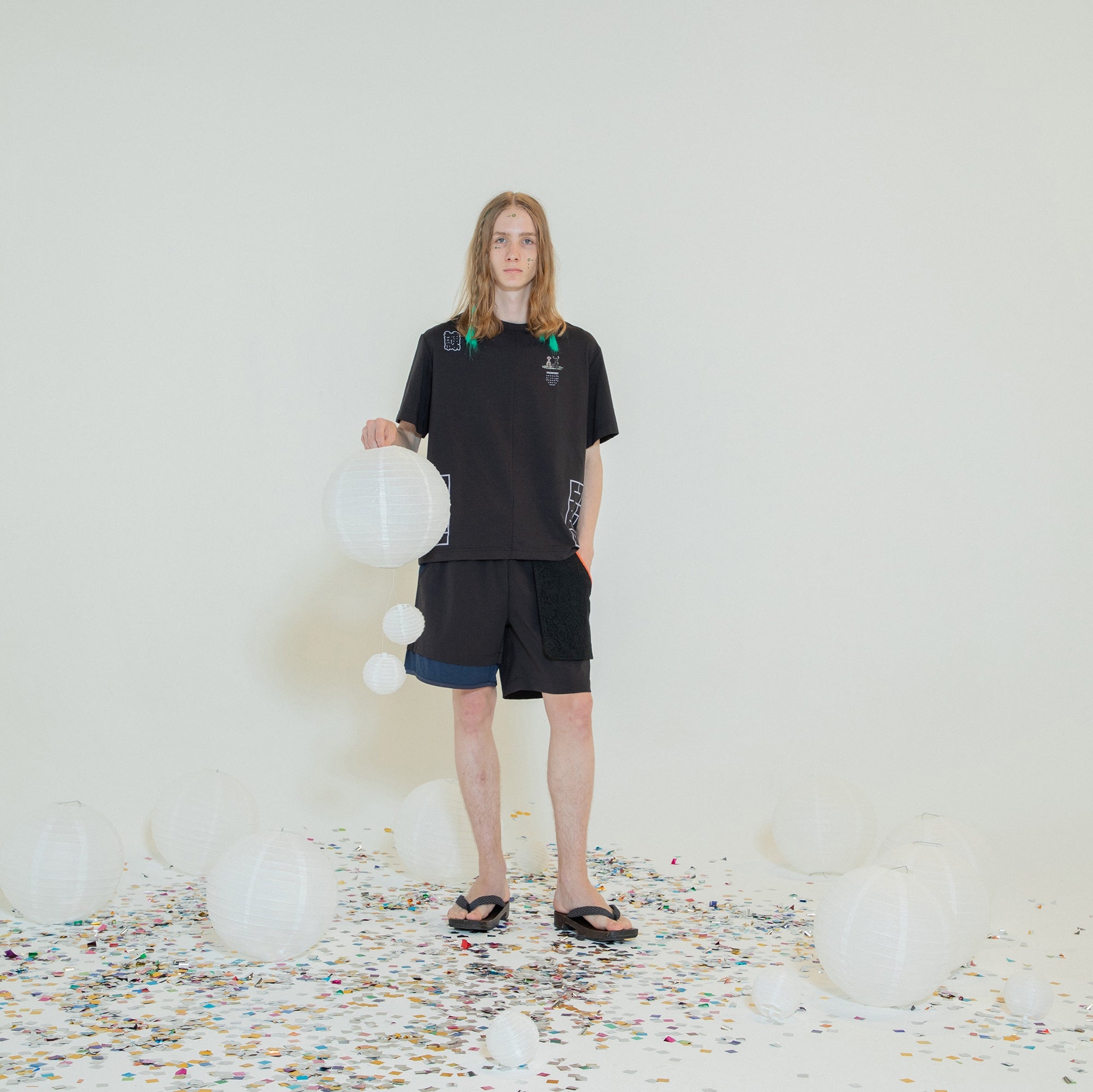 SF24SS-15B | Happi Tee | Color:Black【STOF_ストフ】【archive】