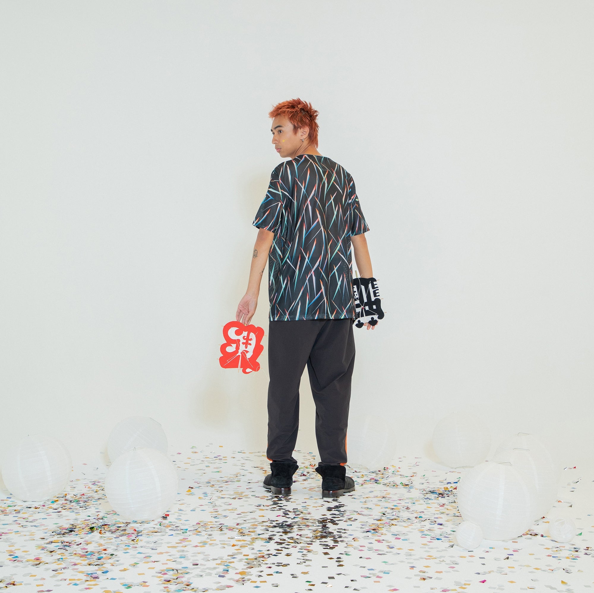 SF24SS-19B | Festival Summer Mesh Tee | Color:Fireworks【STOF_ストフ】【archive】