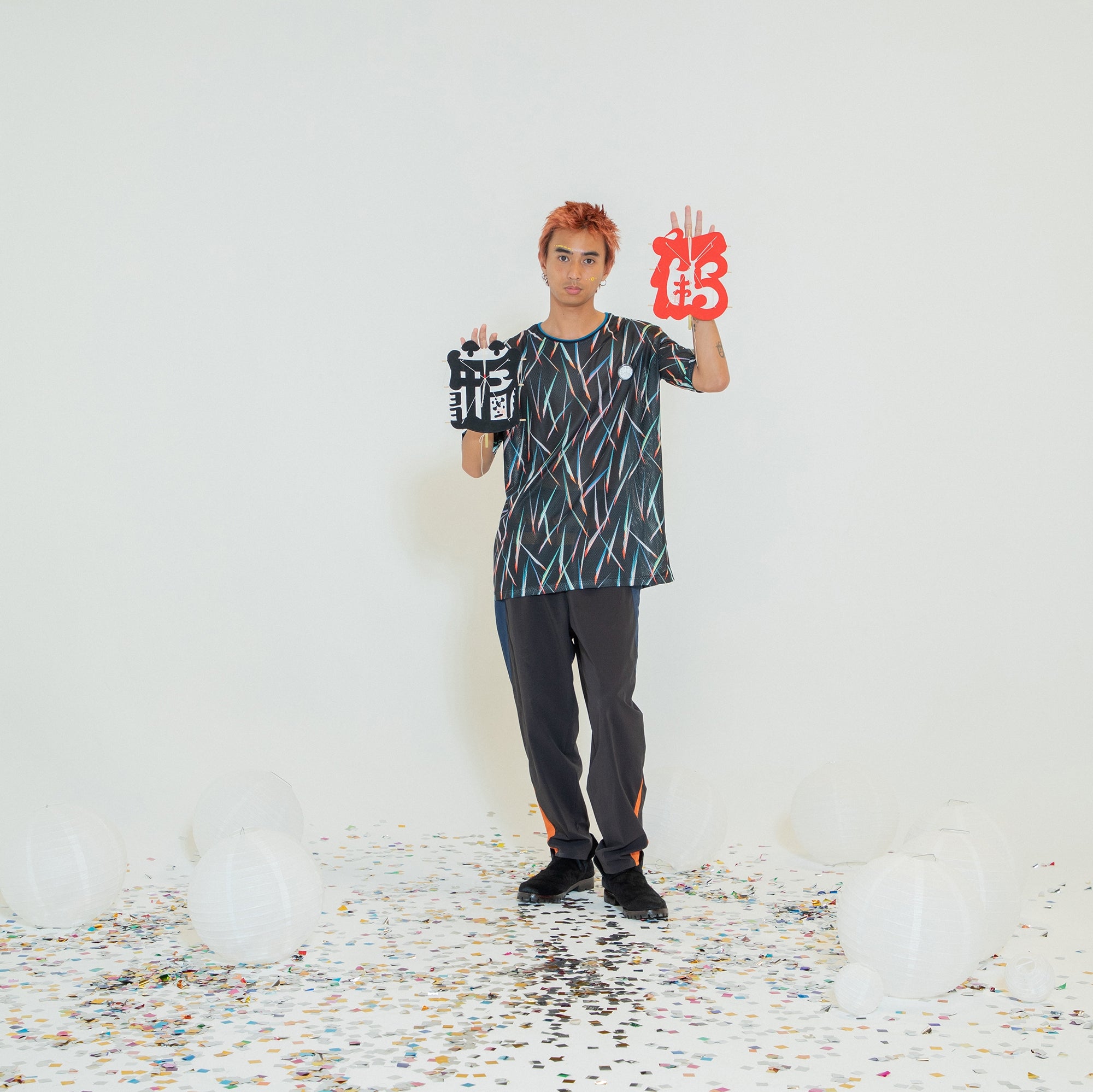 SF24SS-19B | Festival Summer Mesh Tee | Color:Fireworks【STOF_ストフ】【archive】