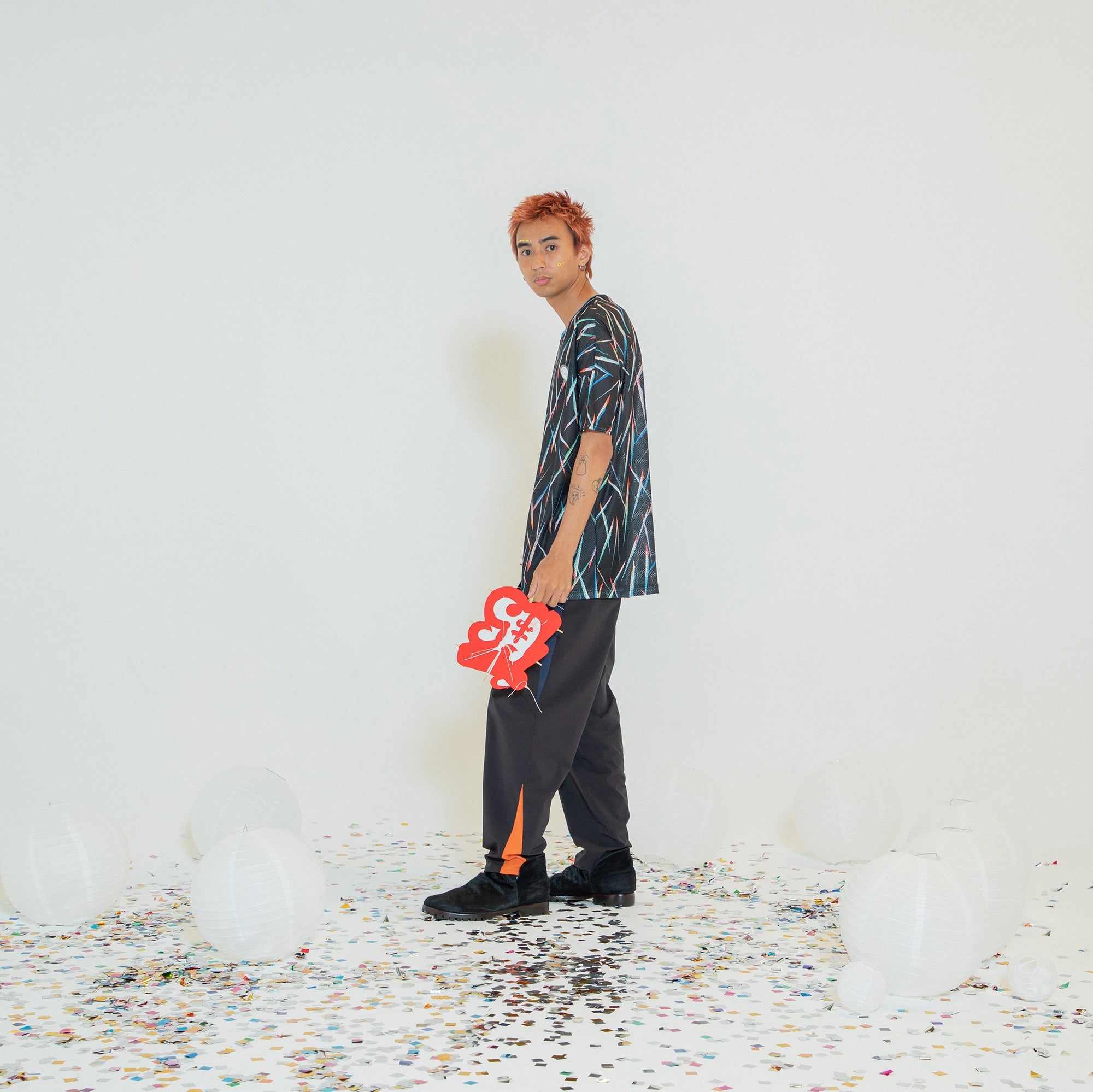 SF24SS-19B | Festival Summer Mesh Tee | Color:Fireworks【STOF_ストフ】【archive】