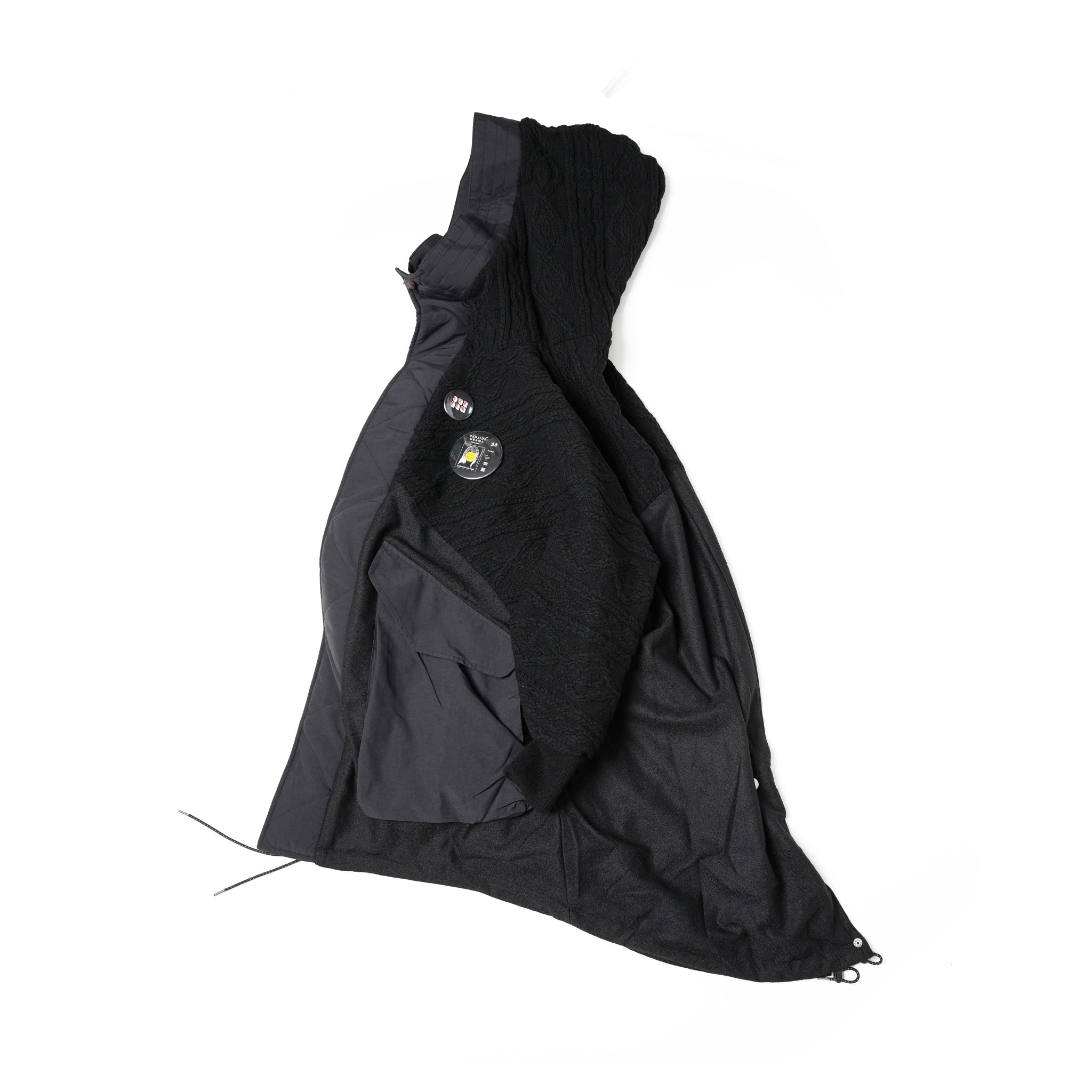No:bsd23AW-08 | Name:Big Hood Northen Blouson | Color:Black【BEDSIDEDRAMA_ベッドサイドドラマ】【archive】