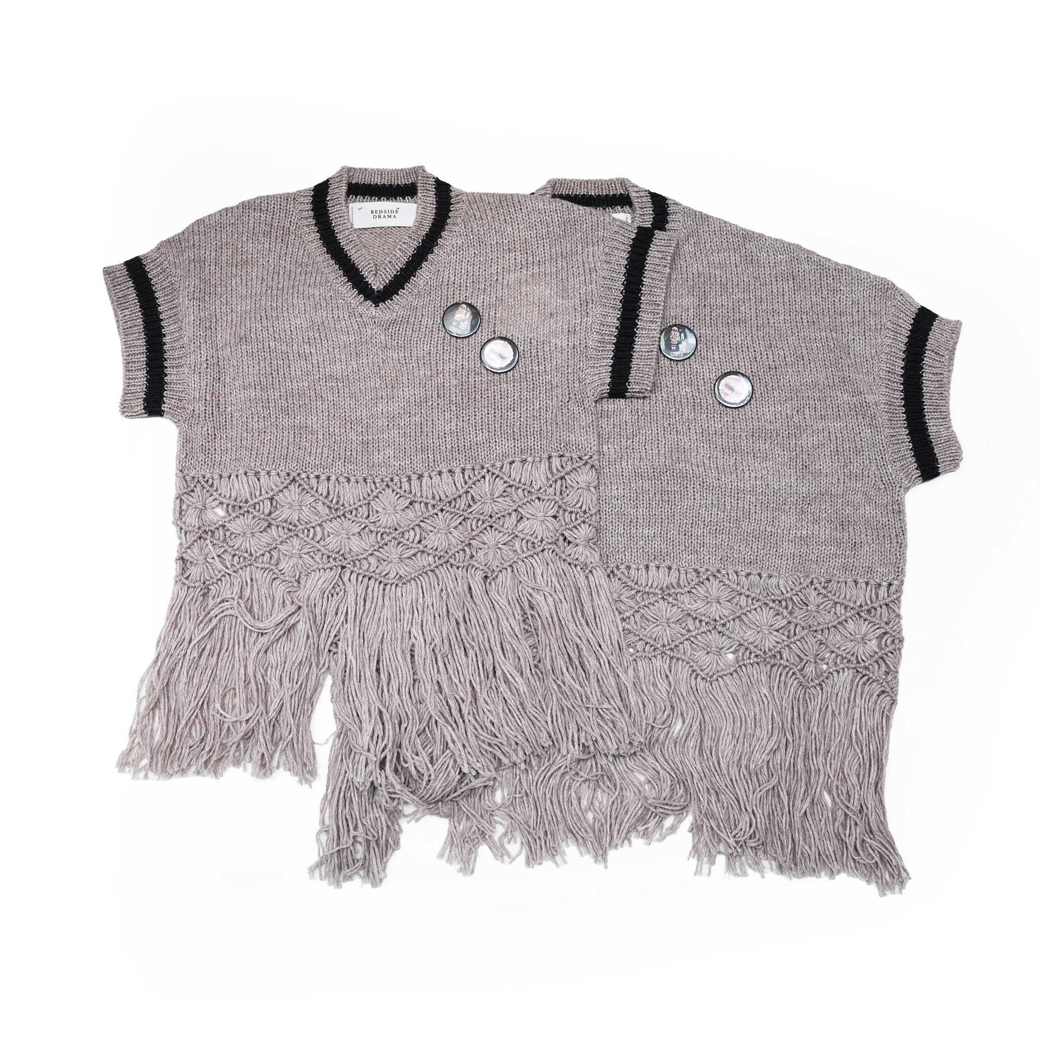 No:bsd23AW-19b | Name:Grandma's Knit Vest | Color:G Beige【BEDSIDEDRAMA_ベッドサイドドラマ】