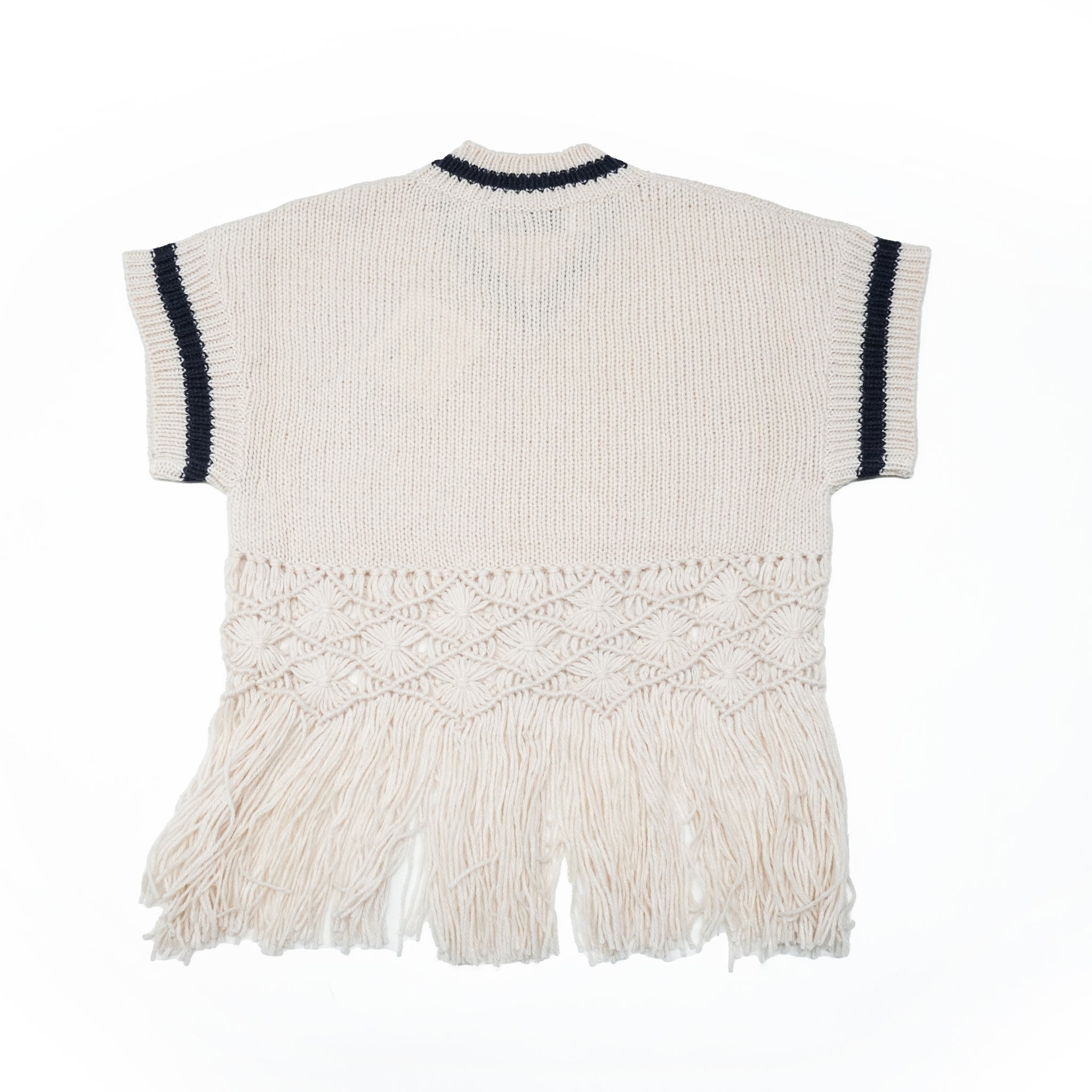 No:bsd23AW-19a | Name:Grandma's Knit Vest | Color:Off White【BEDSIDEDRAMA_ベッドサイドドラマ】【archive】