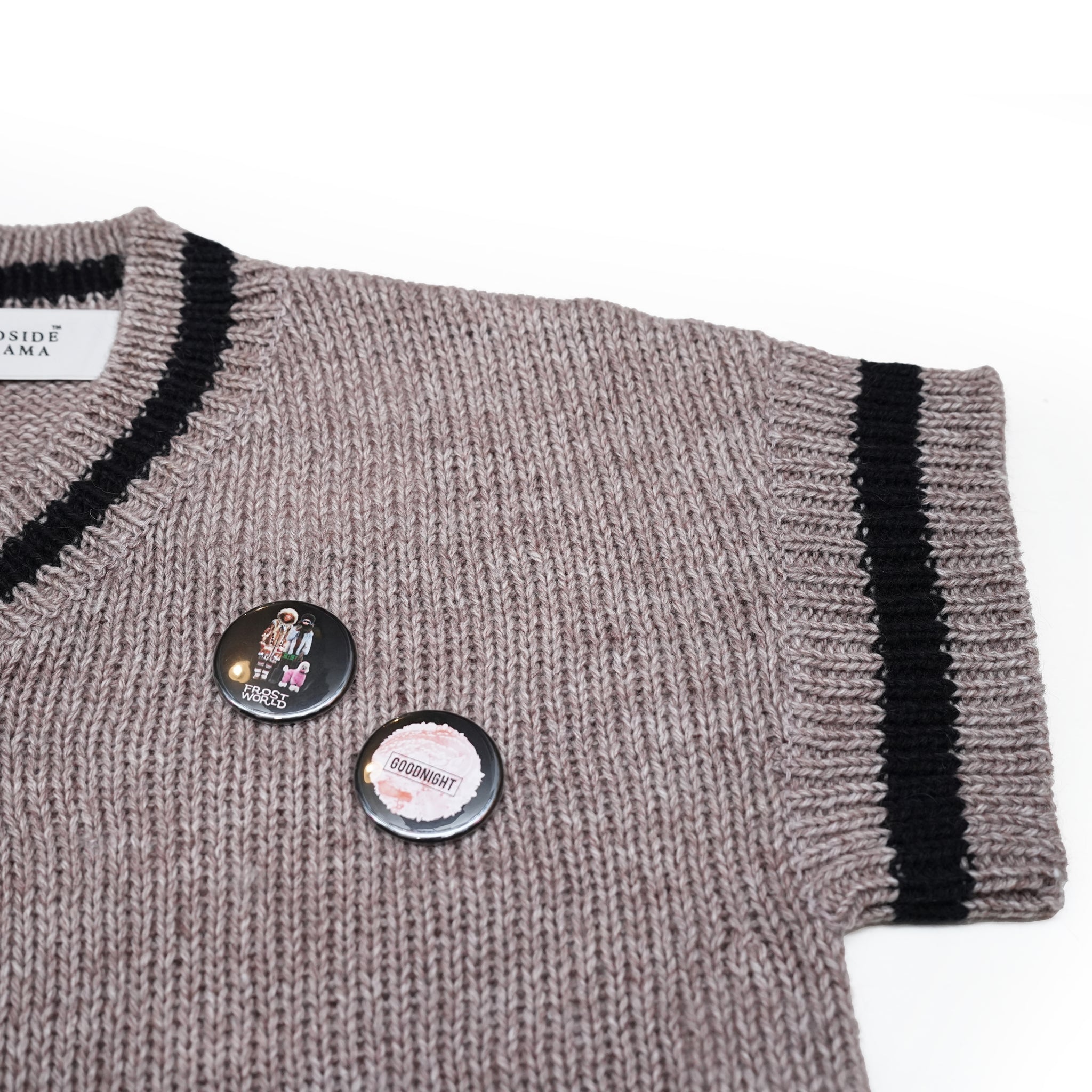 No:bsd23AW-19b | Name:Grandma's Knit Vest | Color:G Beige【BEDSIDEDRAMA_ベッドサイドドラマ】【archive】