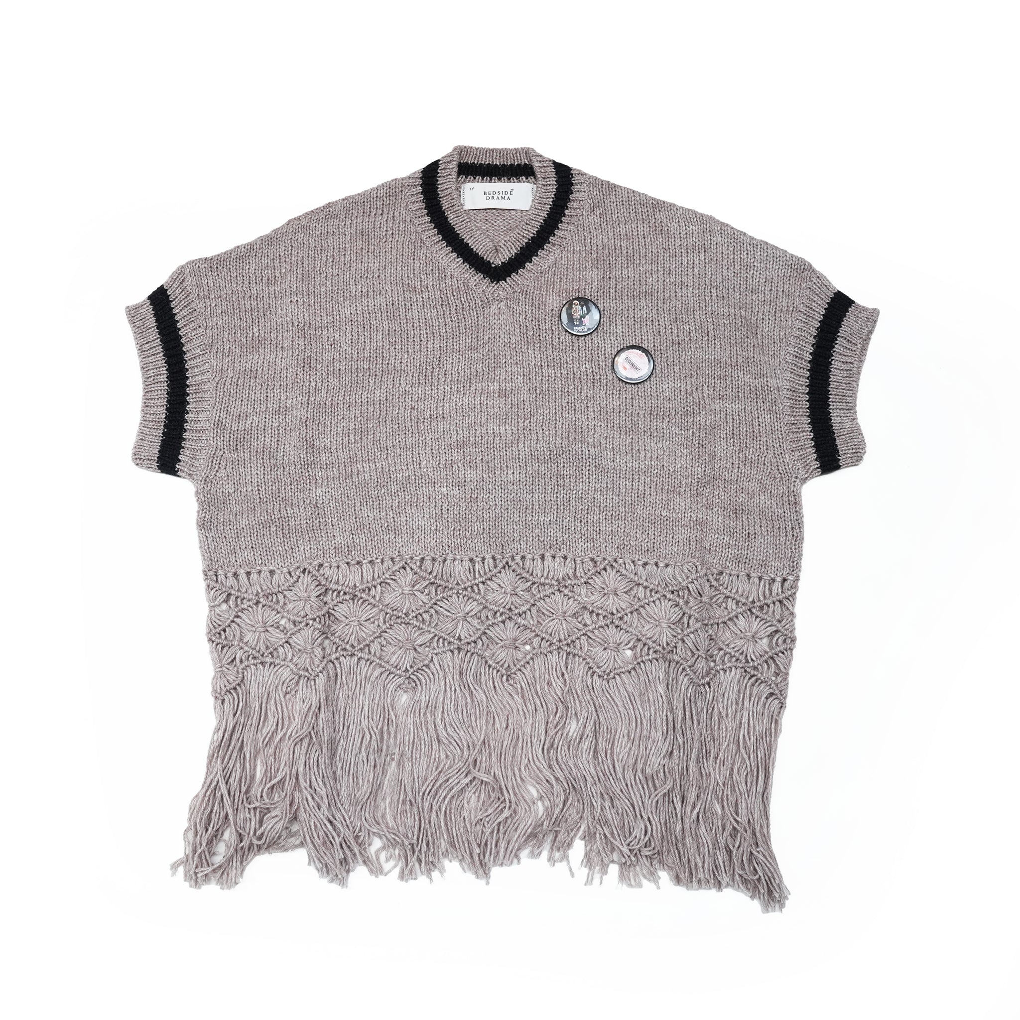 No:bsd23AW-19b | Name:Grandma's Knit Vest | Color:G Beige【BEDSIDEDRAMA_ベッドサイドドラマ】