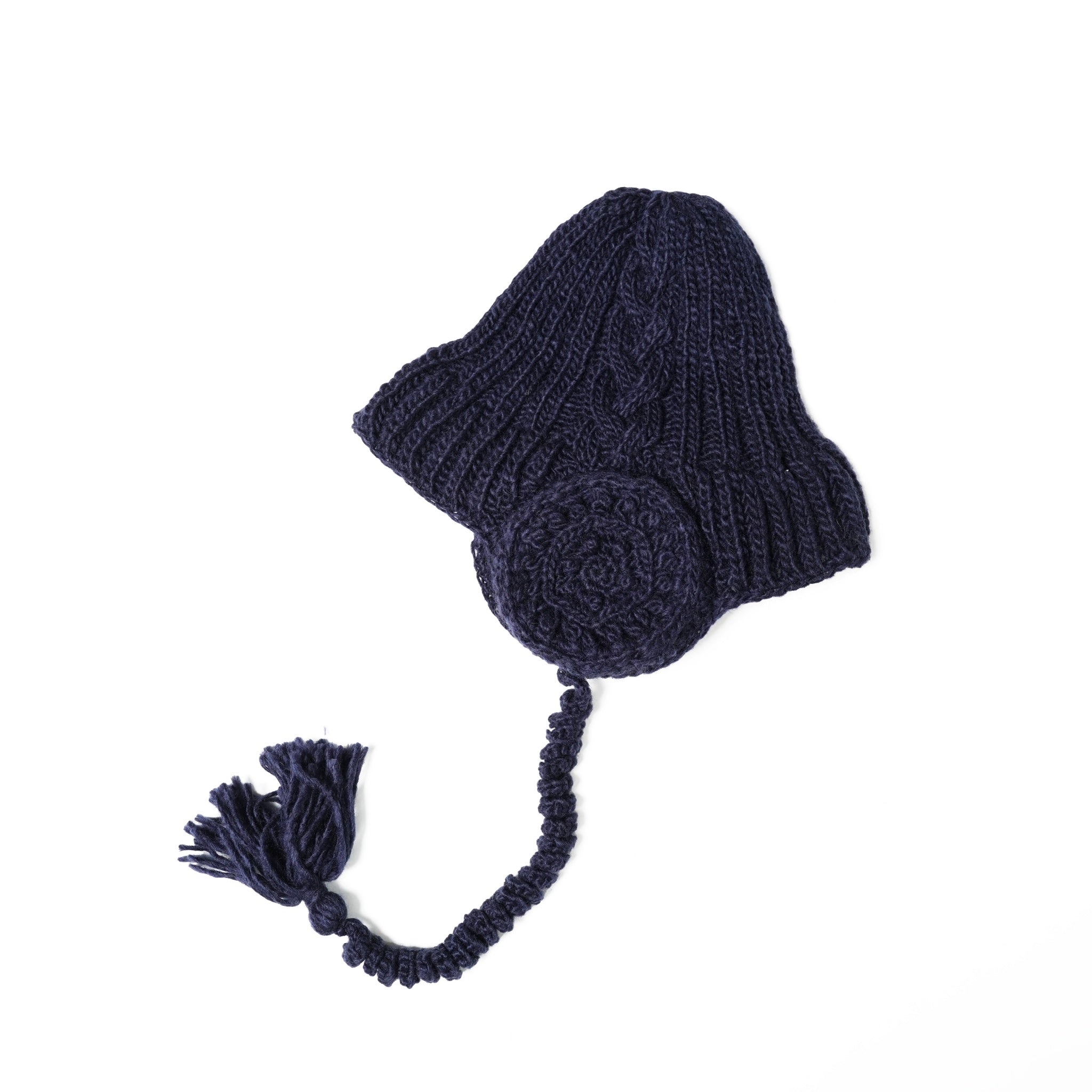 No:bsd23AW-30b | Name:Headphone Beanie | Color:Navy【BEDSIDEDRAMA_ベッドサイドドラマ】