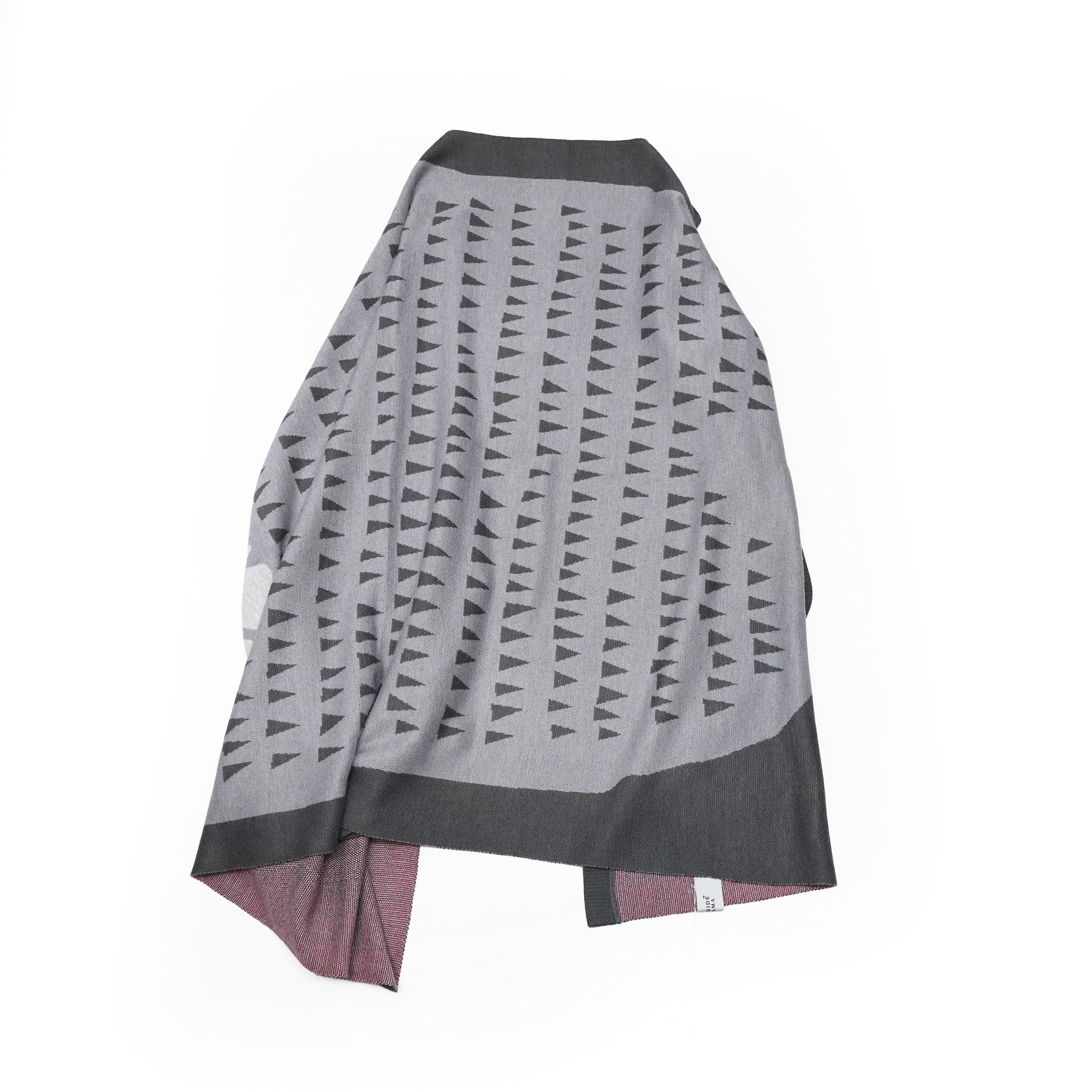 No:bsd23AW-32b | Name:Carpet Animals Big Stole | Color:Wolf【BEDSIDEDRAMA_ベッドサイドドラマ】【archive】