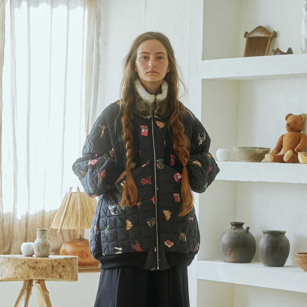 No:bsd23AW-01 | Name:Barn Antique Quilting Blouson | Color:Black【BEDSIDEDRAMA_ベッドサイドドラマ】【archive】