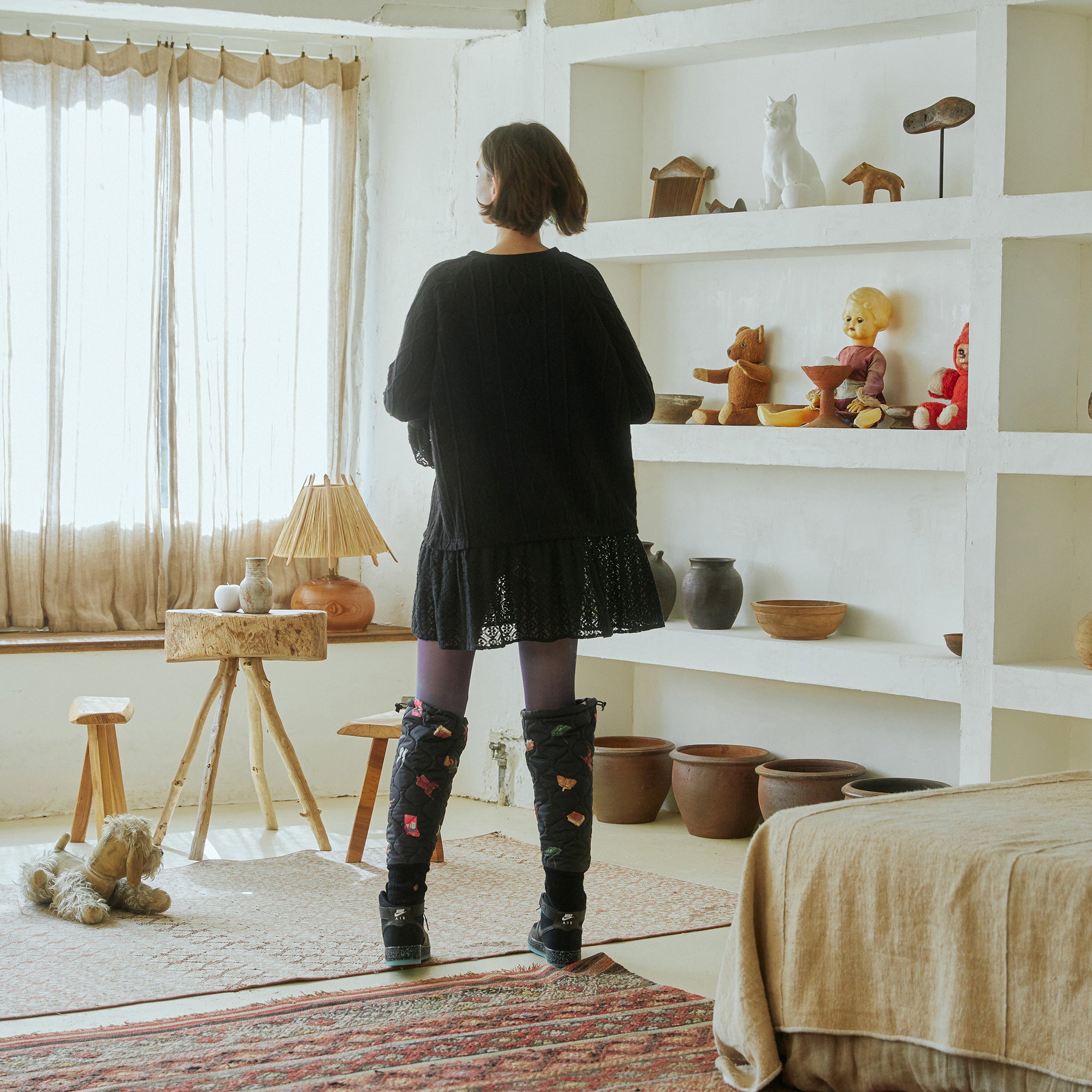 bsd23AW-04b | Barn Antique Quilting Warmer | Color:Black【BEDSIDEDRAMA_ベッドサイドドラマ】【archive】