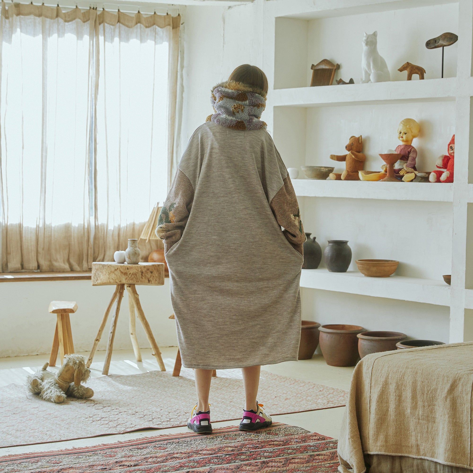 bsd23AW-07a | Forest Fleece JQ Neck Warmer | Color:L..Grey【BEDSIDEDRAMA_ベッドサイドドラマ】【archive】