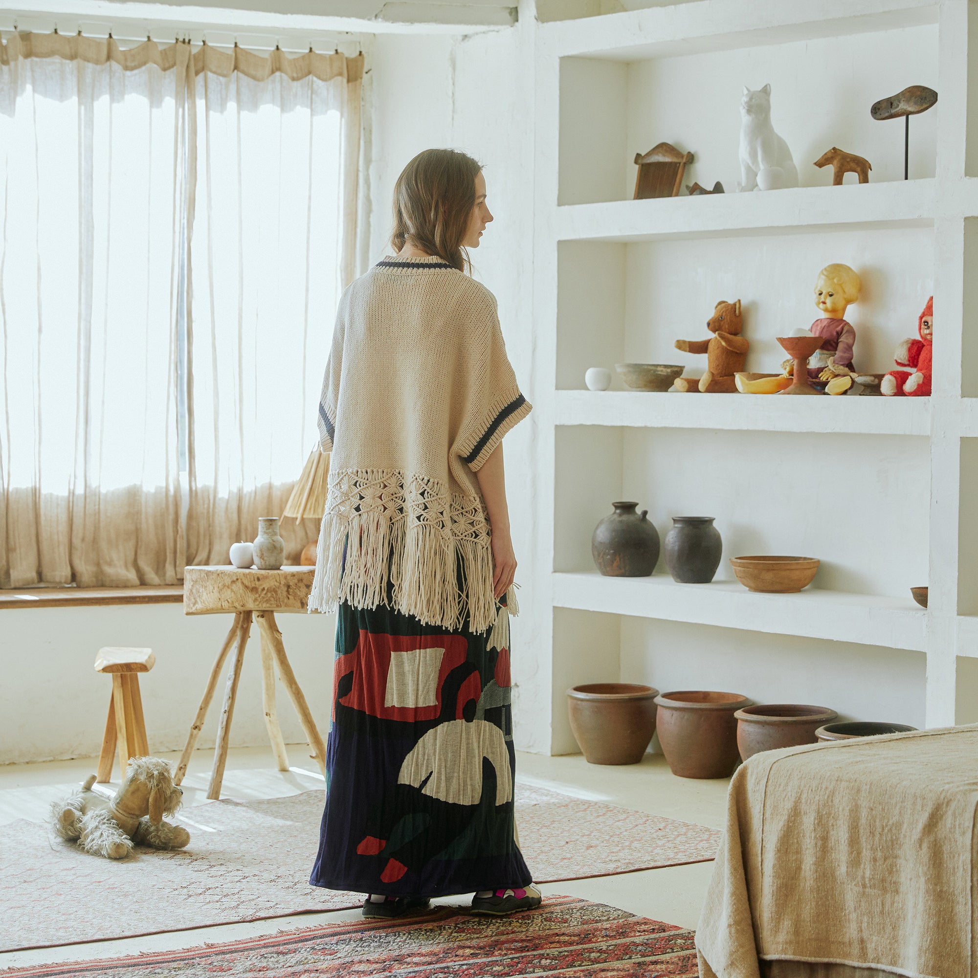 No:bsd23AW-19a | Name:Grandma's Knit Vest | Color:Off White【BEDSIDEDRAMA_ベッドサイドドラマ】