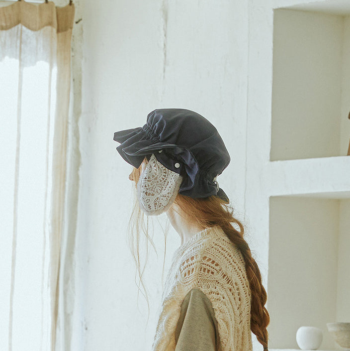bsd23AW-29a | 2way Night Hat | Color:Navy【BEDSIDEDRAMA_ベッドサイドドラマ】【ネコポス選択可能】