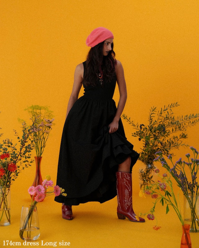 Fit&Flare MATERIAL Dress – Black | AMBERGLEAM