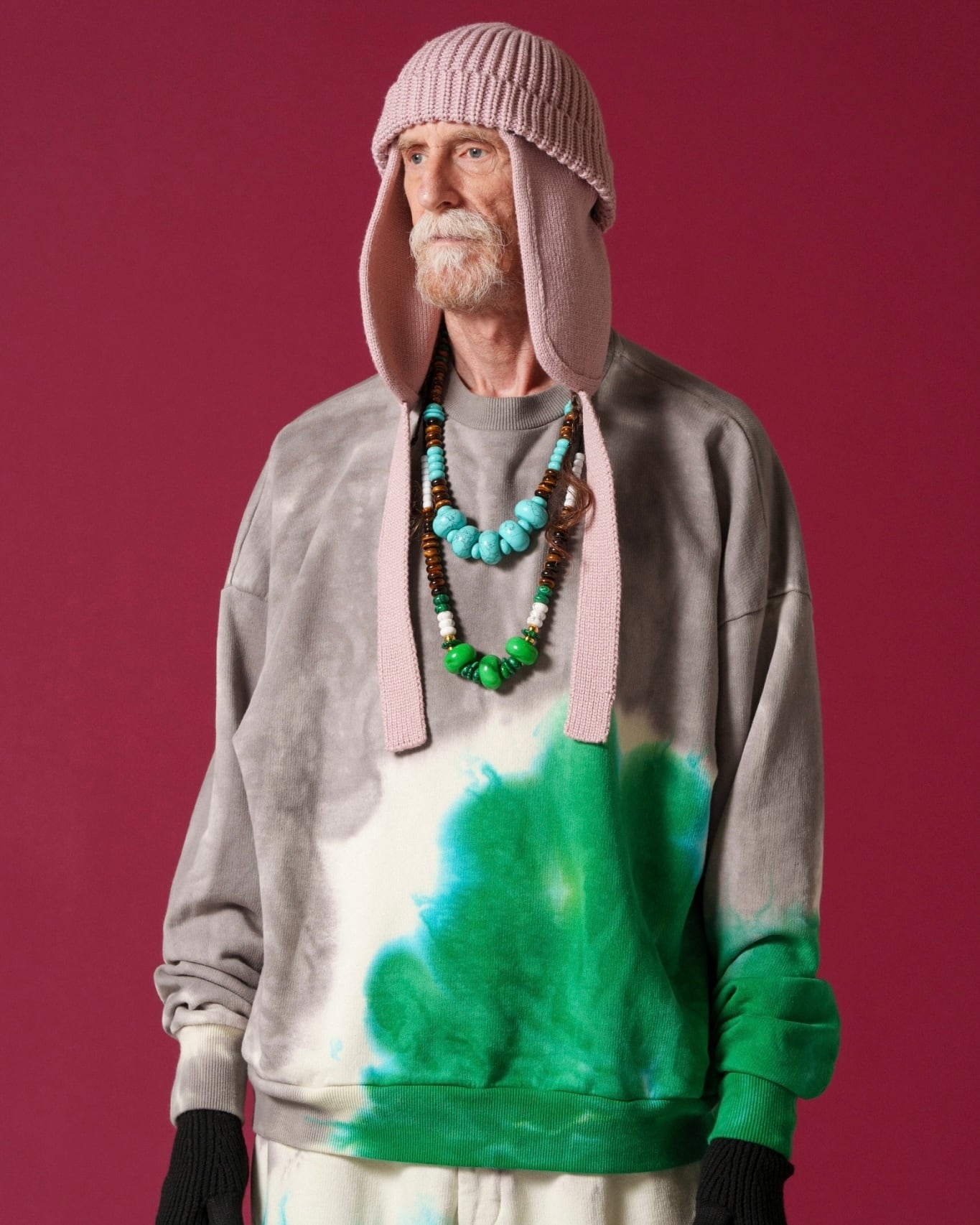 Tiedye Pile Pullover – Mix / Coffee | AMBERGLEAM
