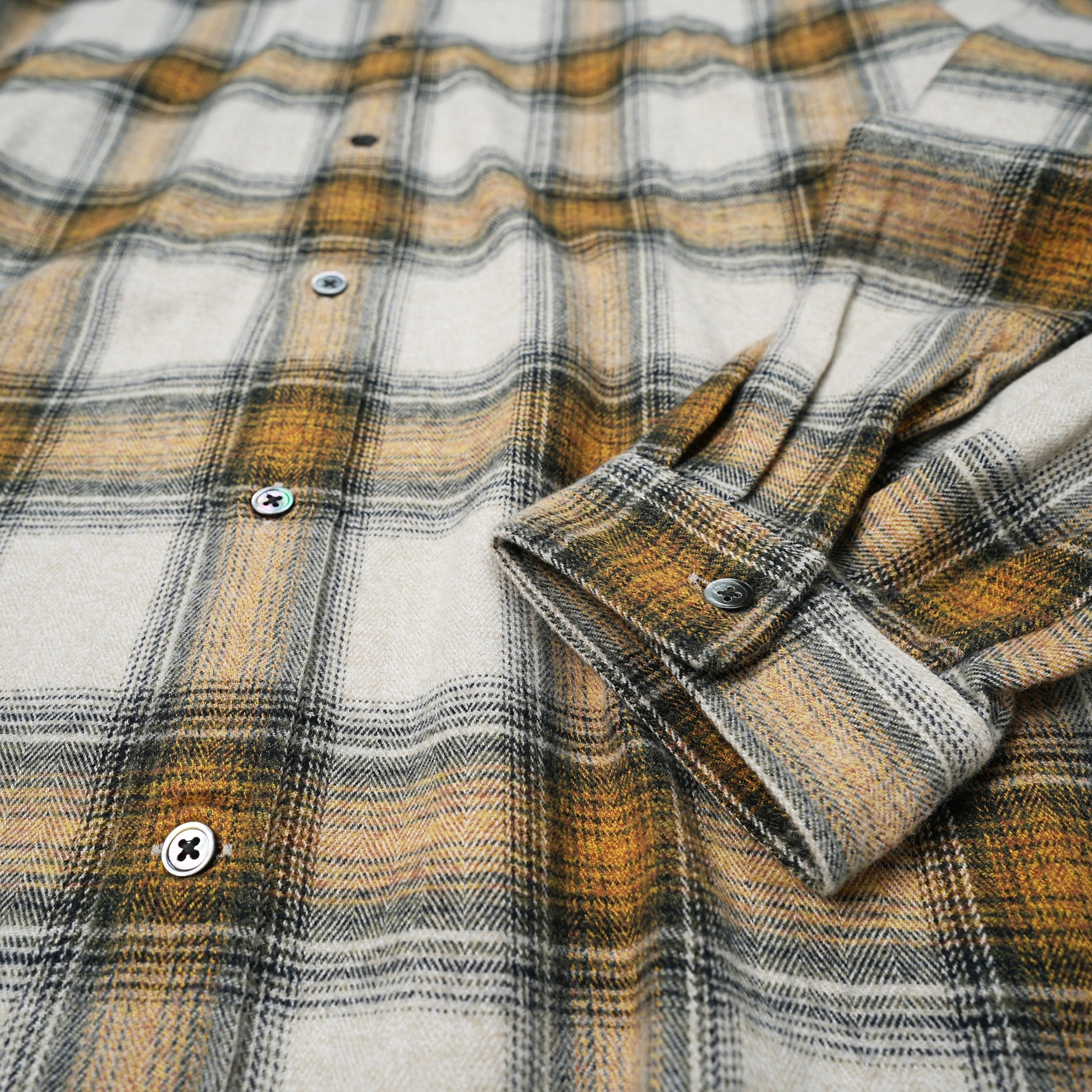 No:2023aw-RGW-01 | Name:REGULAR WIDE SHIRT-AMERANGE CHECK | Color:Yellow/Blue/Red【CATTA_カッタ】