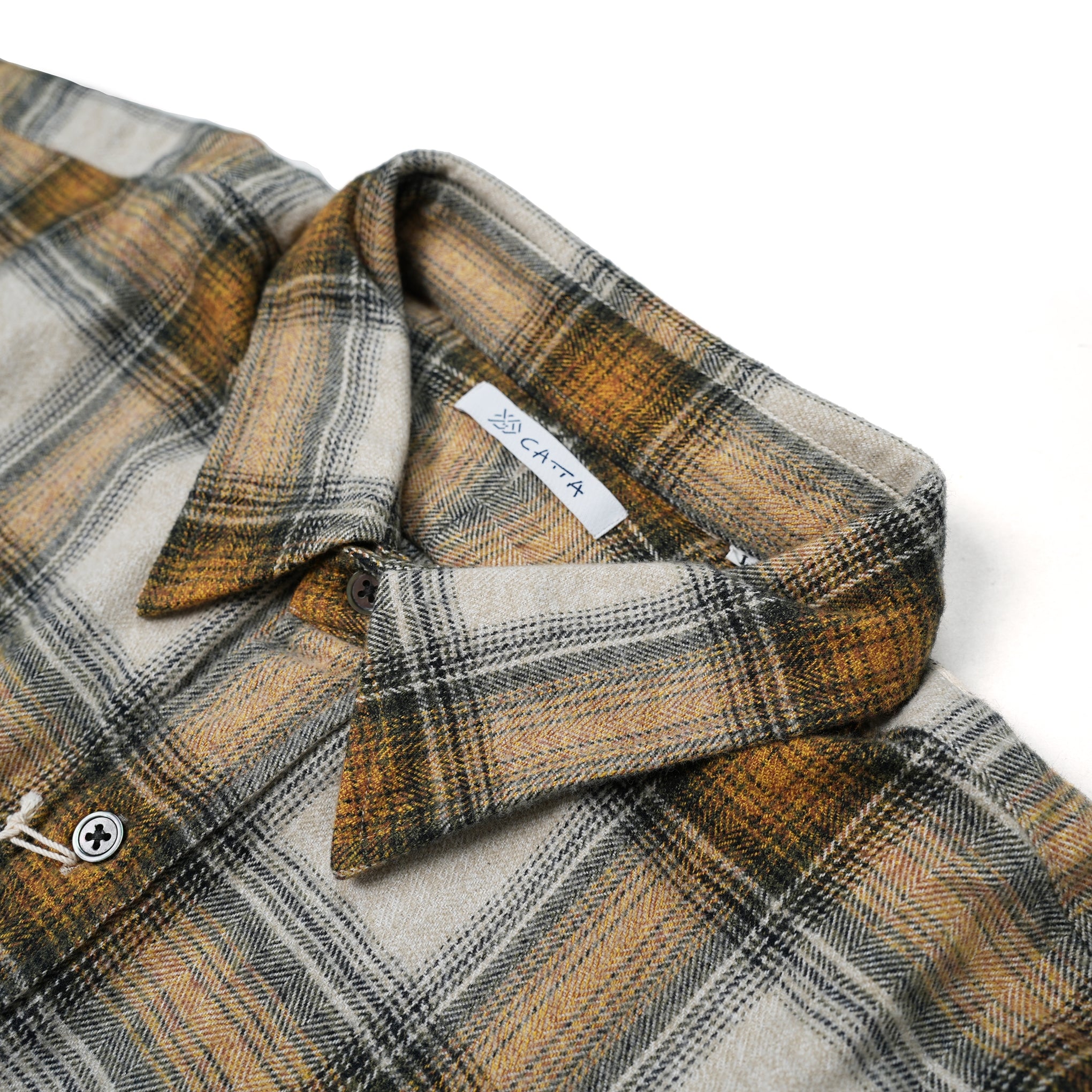 No:2023aw-RGW-01 | Name:REGULAR WIDE SHIRT-AMERANGE CHECK | Color:Yellow/Blue/Red【CATTA_カッタ】