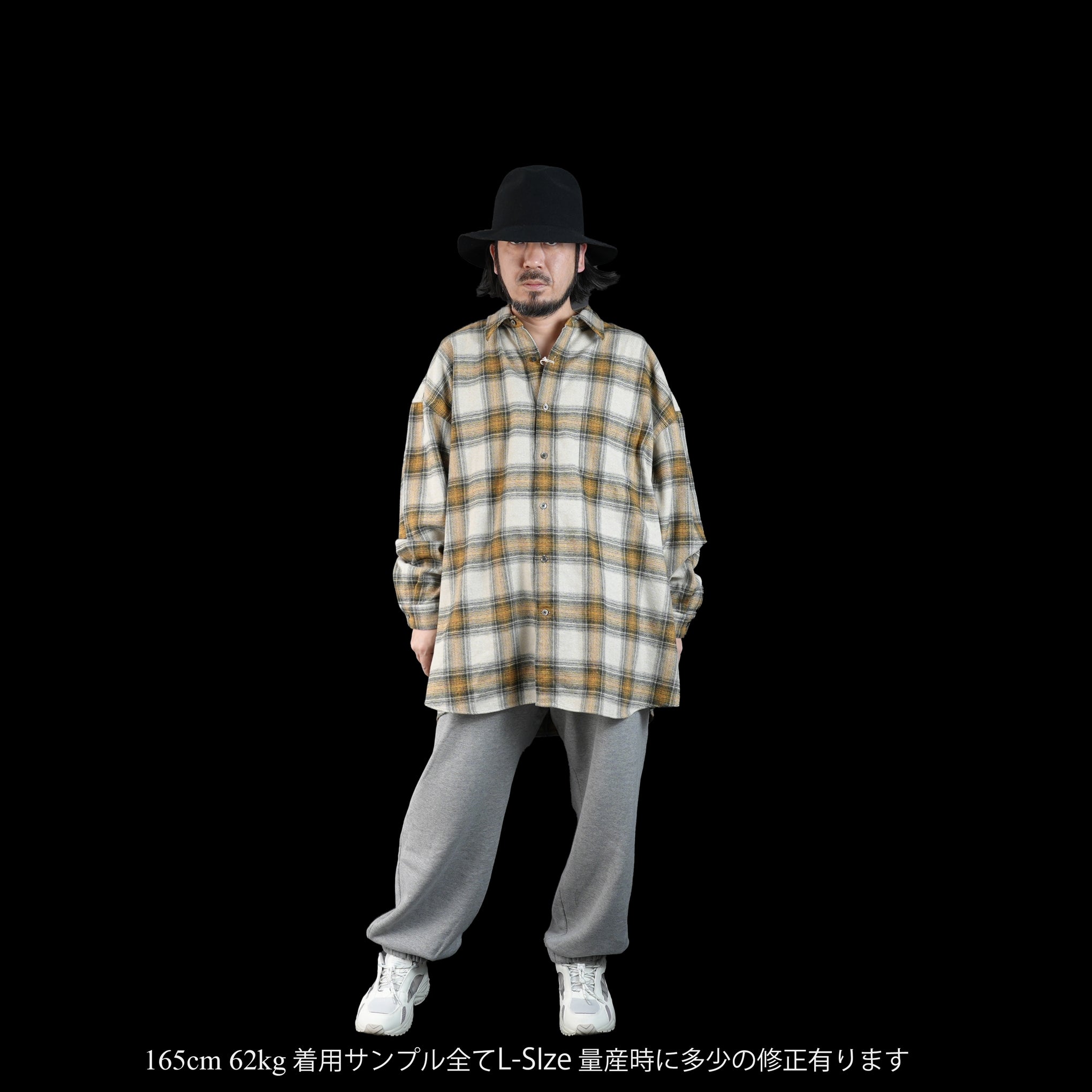 No:2023aw-RGW-01 | Name:REGULAR WIDE SHIRT-AMERANGE CHECK | Color:Yellow/Blue/Red【CATTA_カッタ】