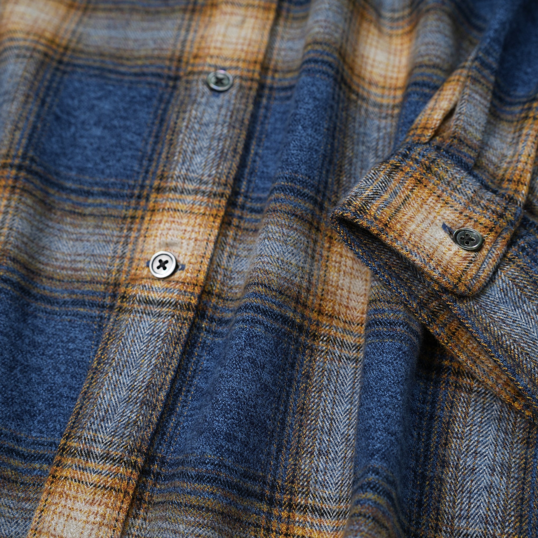 No:2023aw-RGW-01 | Name:REGULAR WIDE SHIRT-AMERANGE CHECK | Color:Yellow/Blue/Red【CATTA_カッタ】