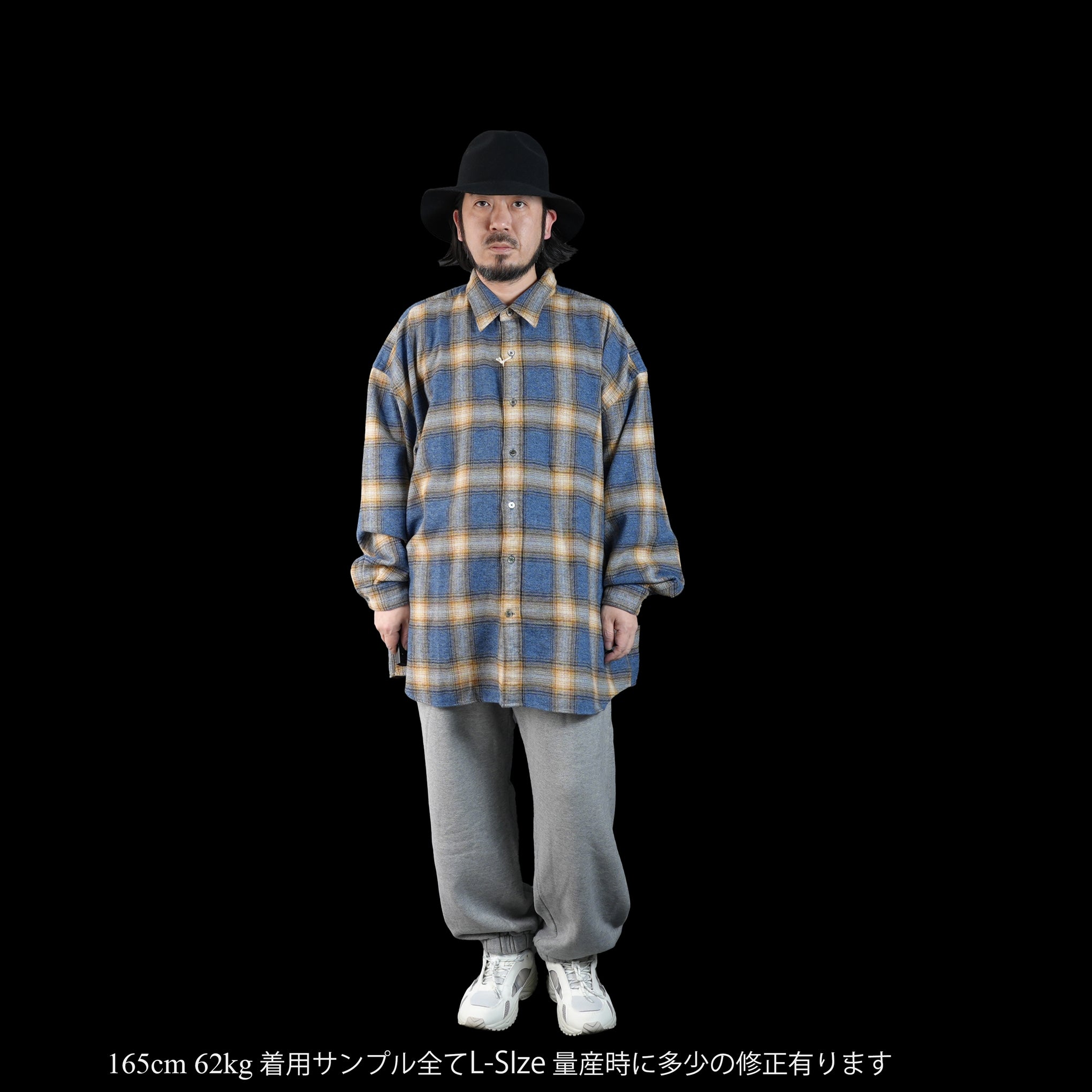 No:2023aw-RGW-01 | Name:REGULAR WIDE SHIRT-AMERANGE CHECK | Color:Yellow/Blue/Red【CATTA_カッタ】