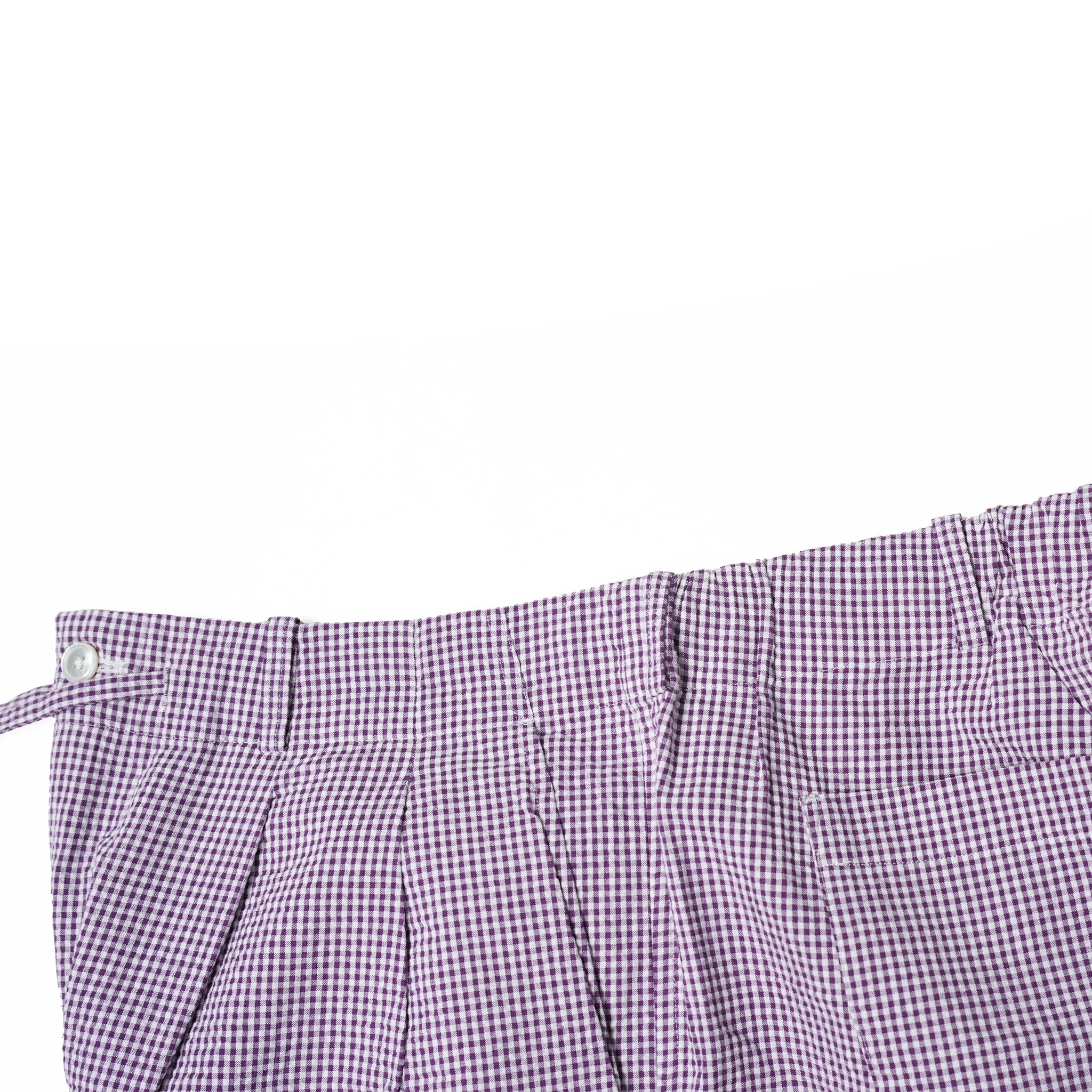 BES-03_A | BAGS EASY SHORT PANTS-SOCCER GINGHAM | Color:Purple【CATTA_カッタ】