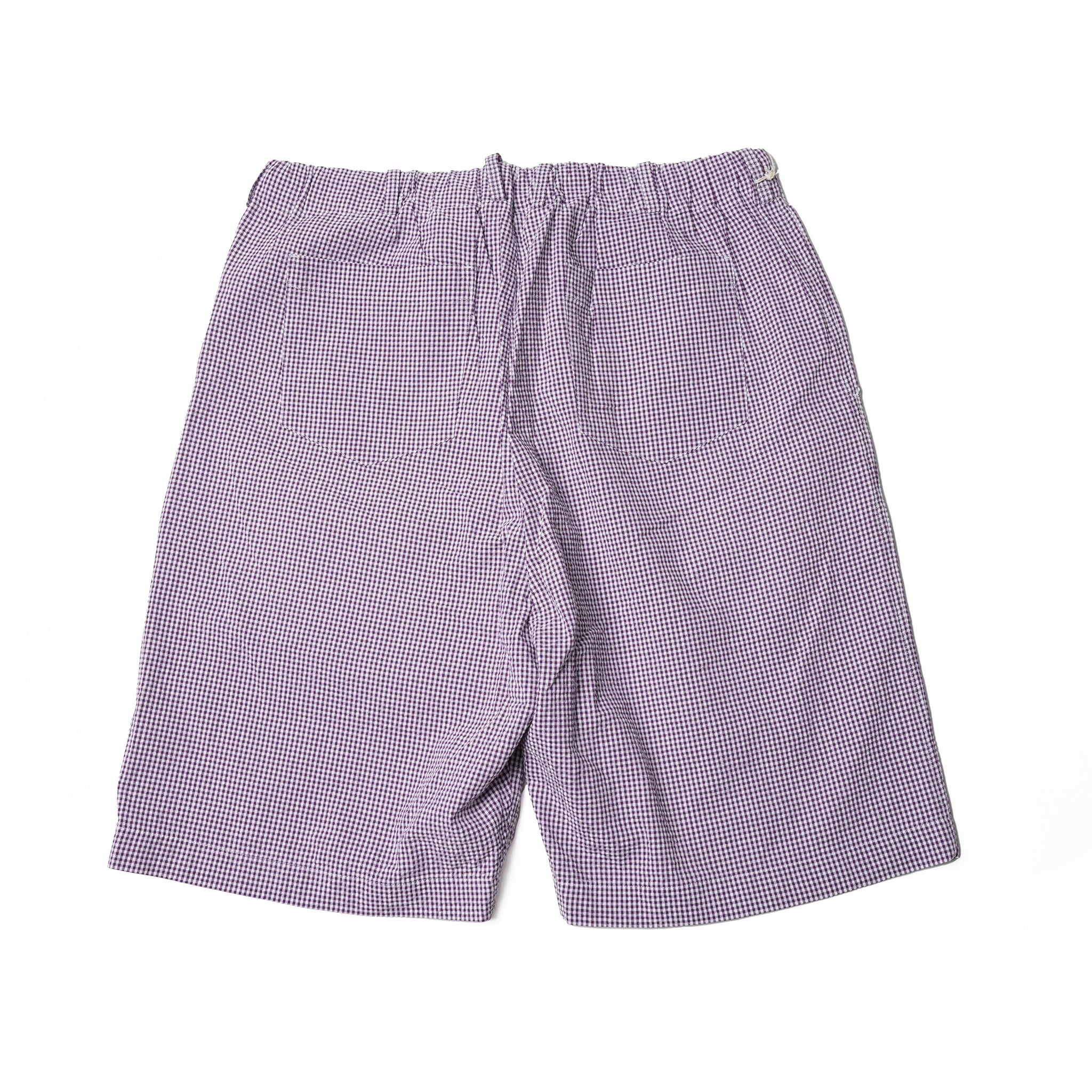 BES-03_A | BAGS EASY SHORT PANTS-SOCCER GINGHAM | Color:Purple【CATTA_カッタ】