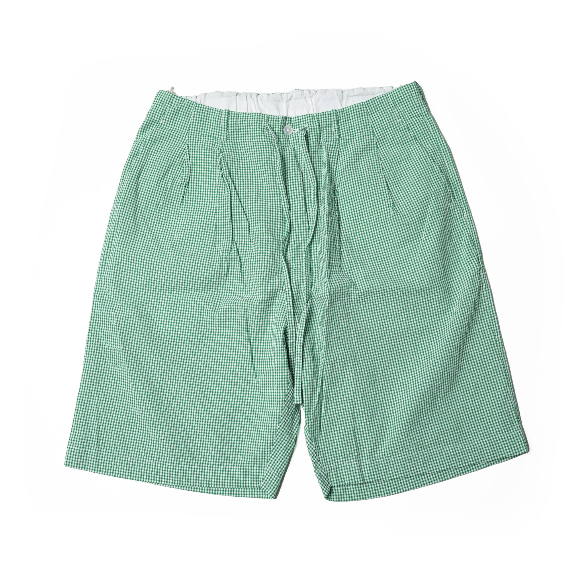 BES-03_B | BAGS EASY SHORT PANTS-SOCCER GINGHAM | Color:Green【CATTA_カッタ】