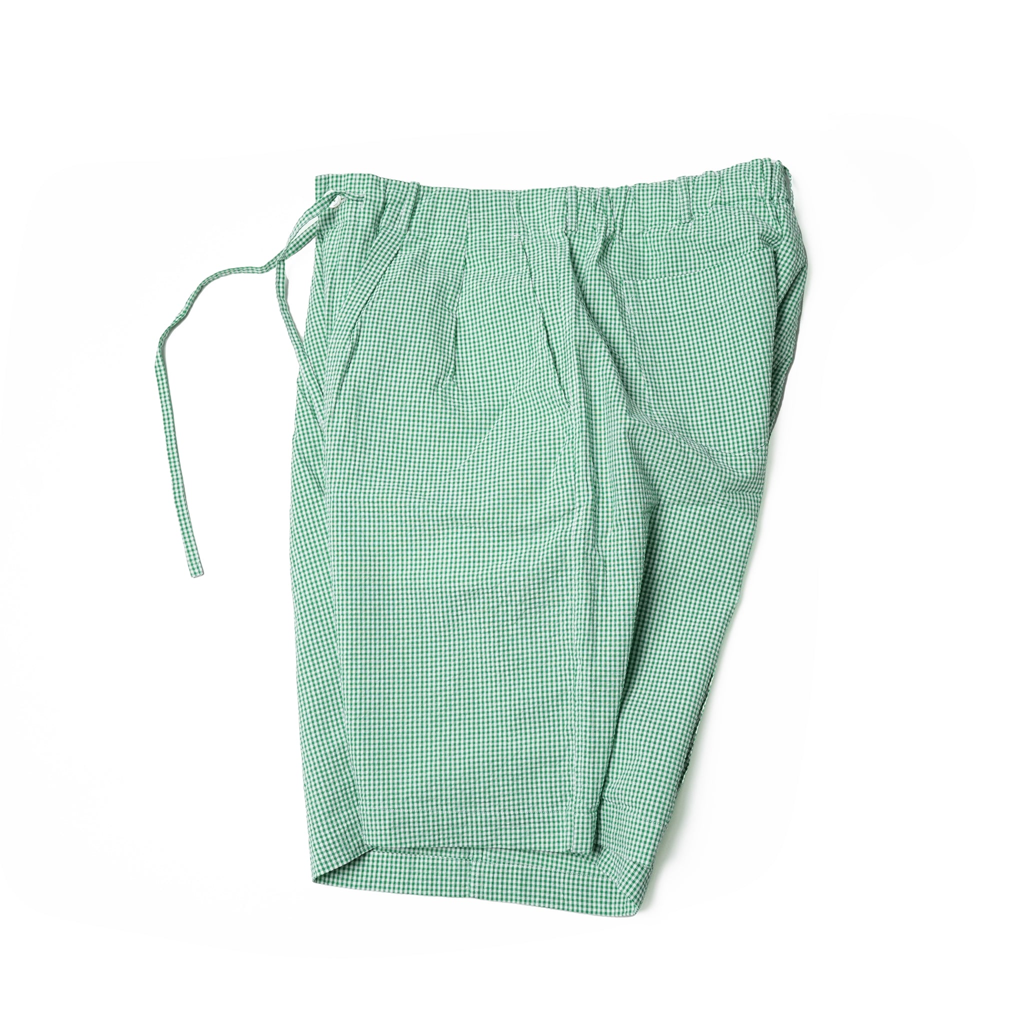 BES-03_B | BAGS EASY SHORT PANTS-SOCCER GINGHAM | Color:Green【CATTA_カッタ】