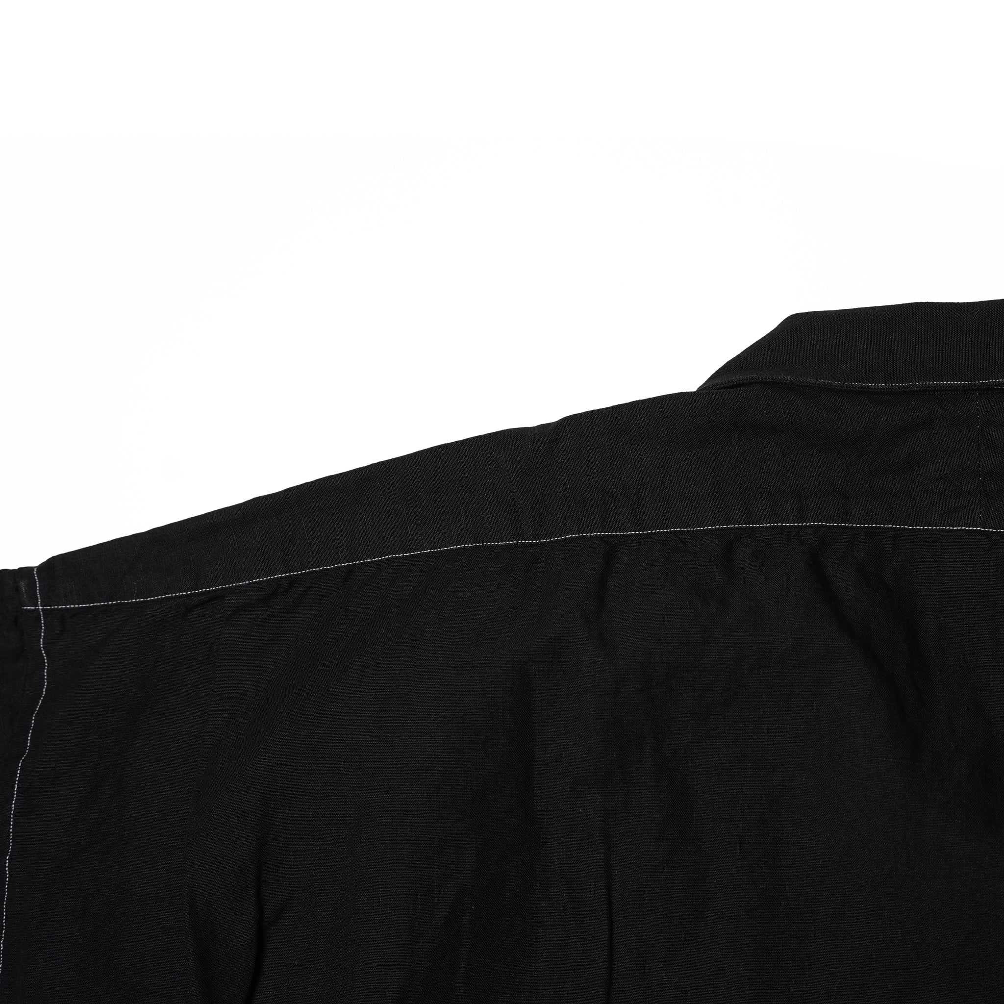 No:OP-01 | Name:OPEN COLLAR SHIRT-CHAMBRAY | Color:Black【CATTA_カッタ】【入荷予定アイテム・入荷連絡可能】