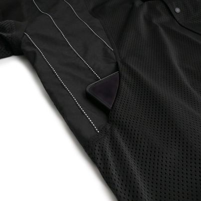 ACRS23-S01 | Striped Baseball Shirt in Mesh / Black | Color : Black | Size:FREE | (A)crypsis | SEIVSON