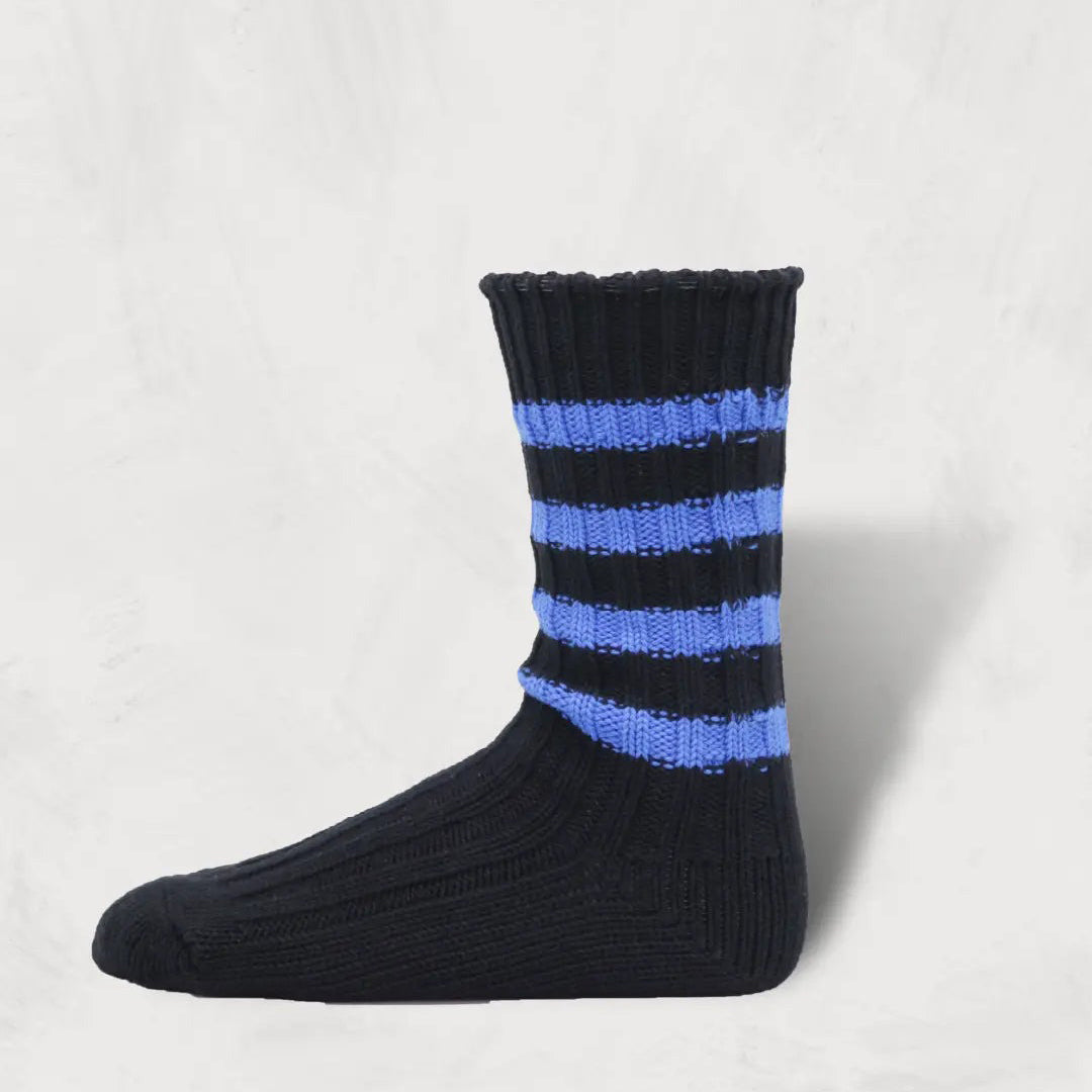 Heavyweight Socks | Stripes | 3rd Collection | Color:Black-Blue / Black-Pink / Black-Green / Black-Orange | de-29-3【DECKA QUALITY SOCKS_デカクオリティソックス】【SHOWATABÉ】【ネコポス選択可能】