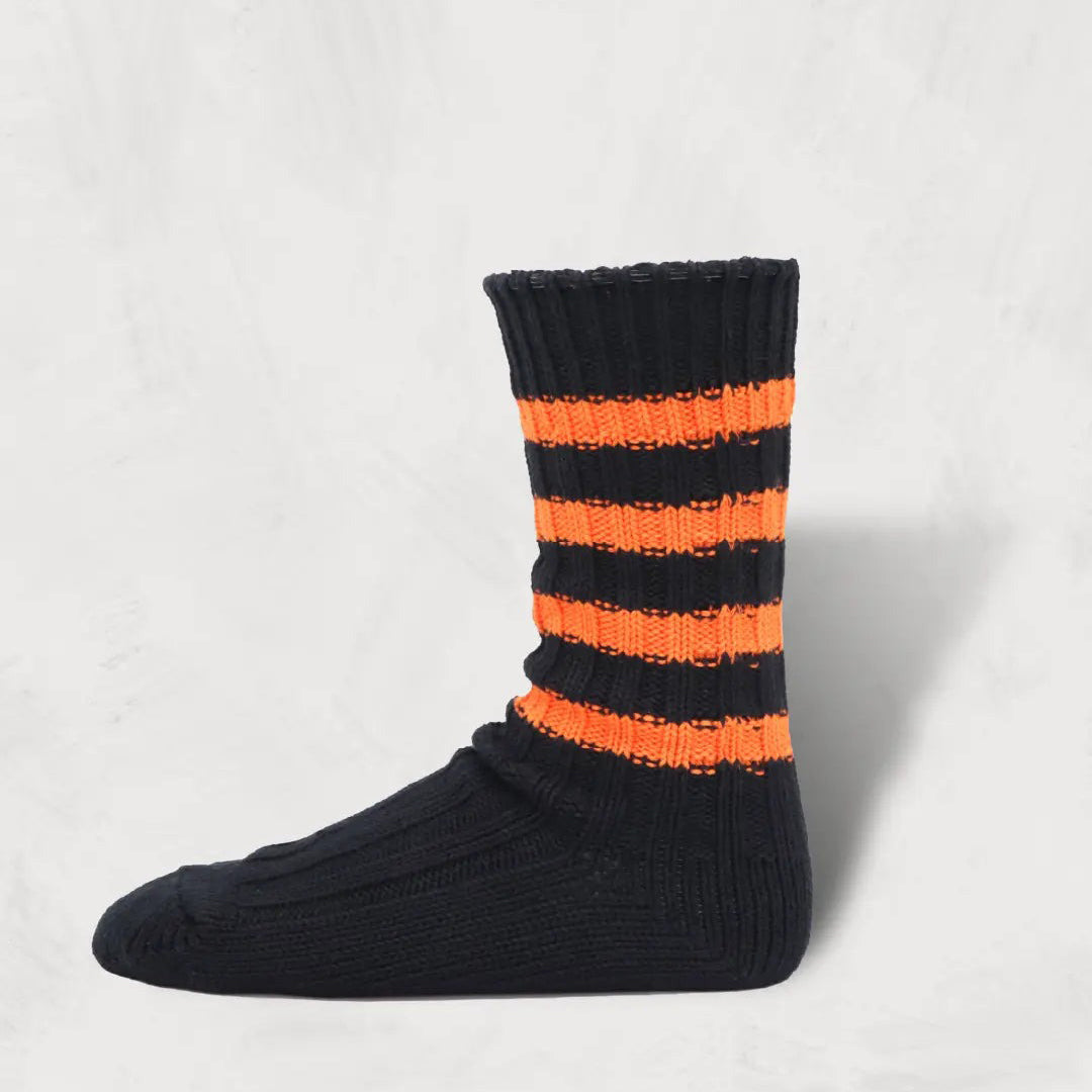 Heavyweight Socks | Stripes | 3rd Collection | Color:Black-Blue / Black-Pink / Black-Green / Black-Orange | de-29-3【DECKA QUALITY SOCKS_デカクオリティソックス】【SHOWATABÉ】【ネコポス選択可能】
