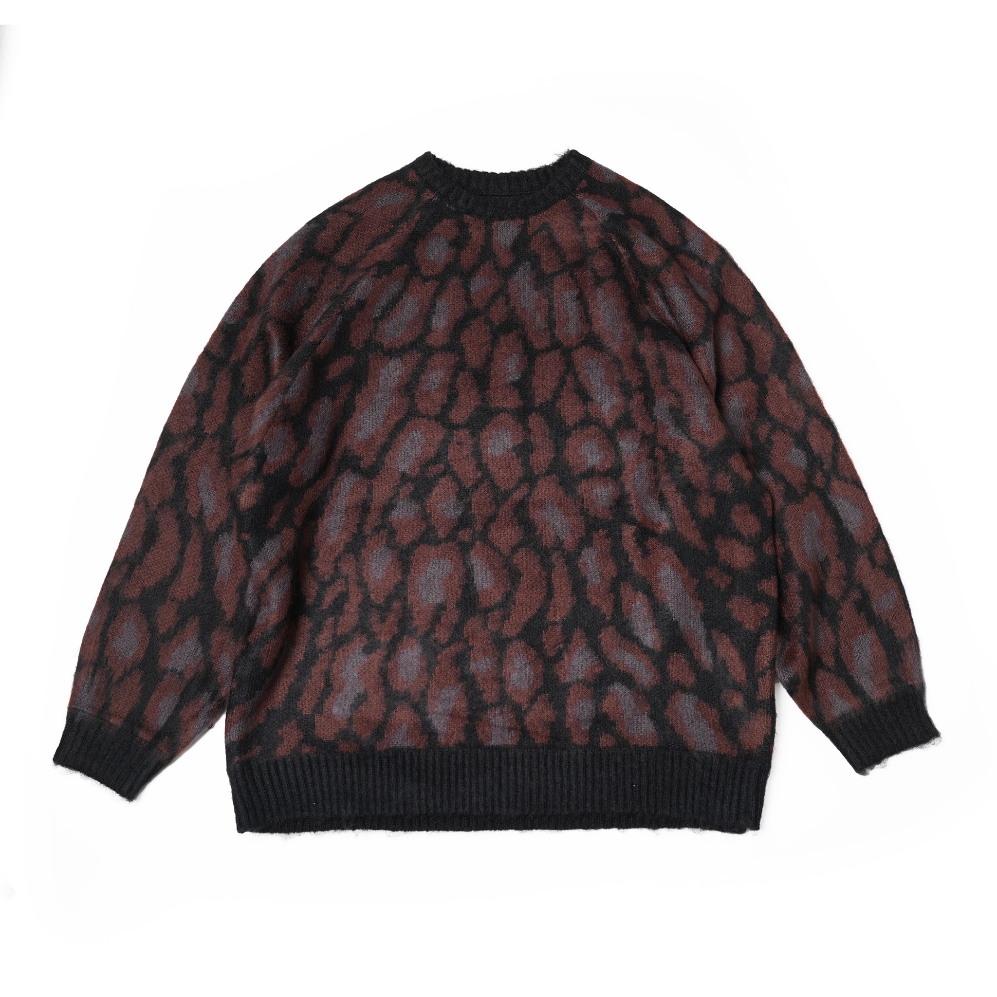 No:dm23f008a | Name:animal crew sweater | Color:Leopard【DELMAR