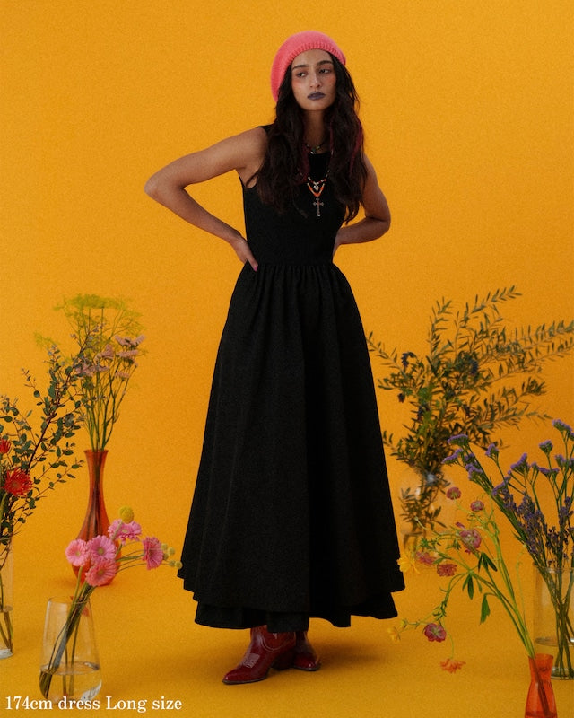Fit&Flare MATERIAL Dress – Black | AMBERGLEAM