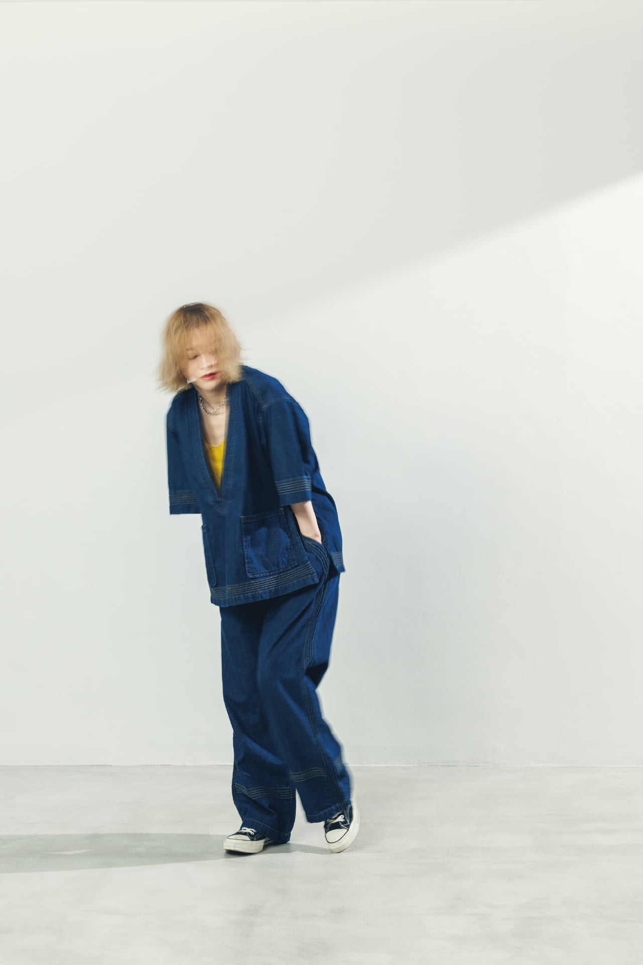 Denim Tops | Color_Navy | No_l-to002_navy【Looper_ルーパー】