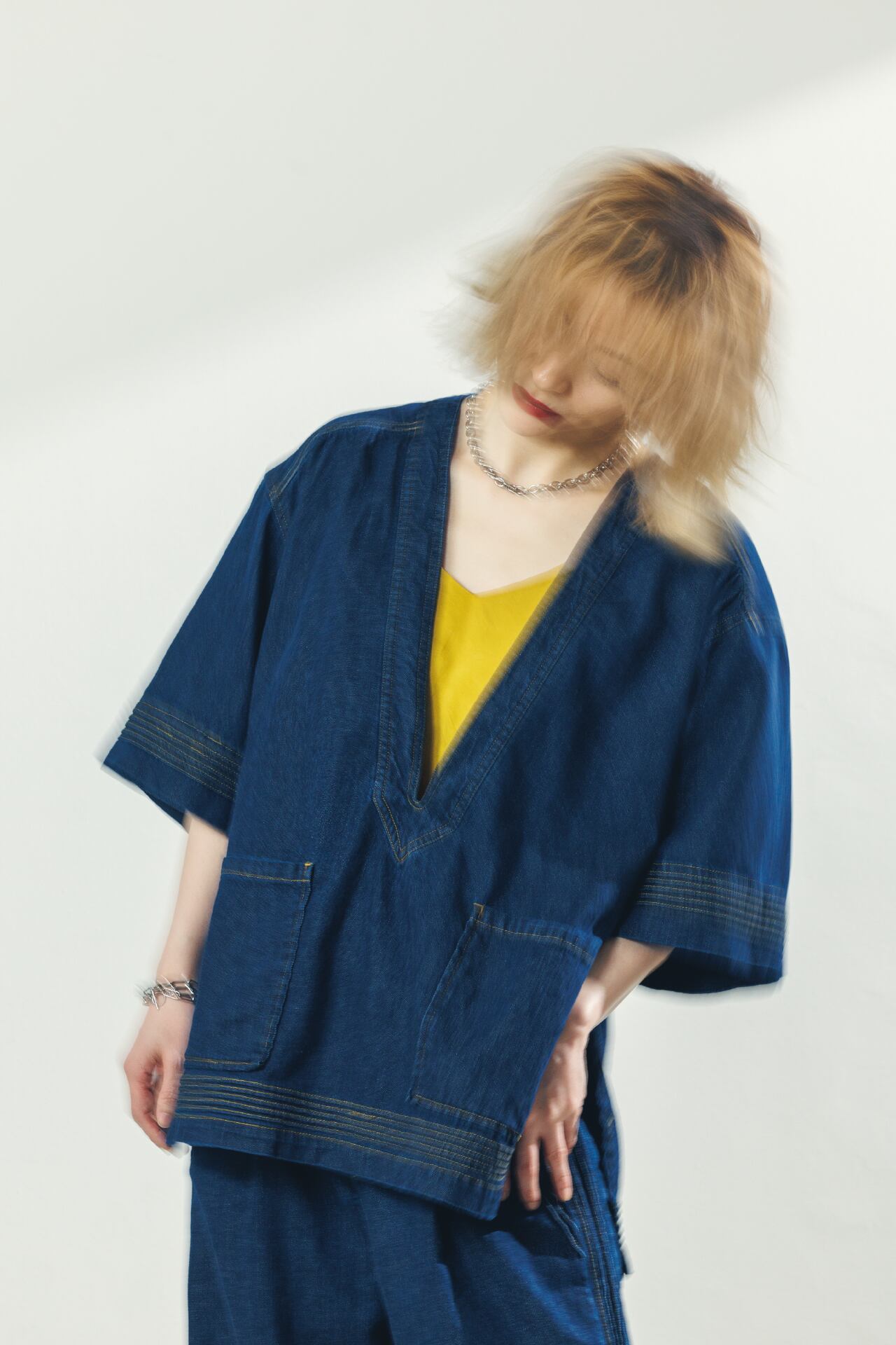 Denim Tops | Color_Navy | No_l-to002_navy【Looper_ルーパー】