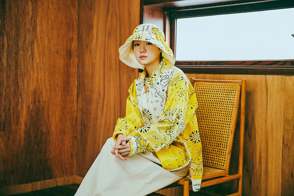G41203_MT.YE | YELLOW BANDANA HALF-ZIP PULLOVER-MT.YE | Color:Yellow【GORT_ゴート】