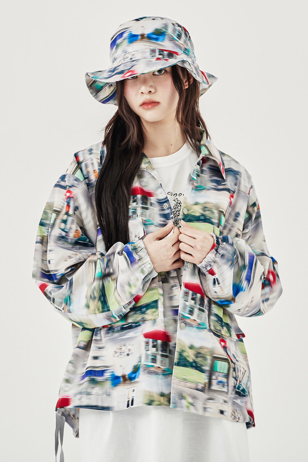 PATTERN UTILITY JACKET – Gray | GORT